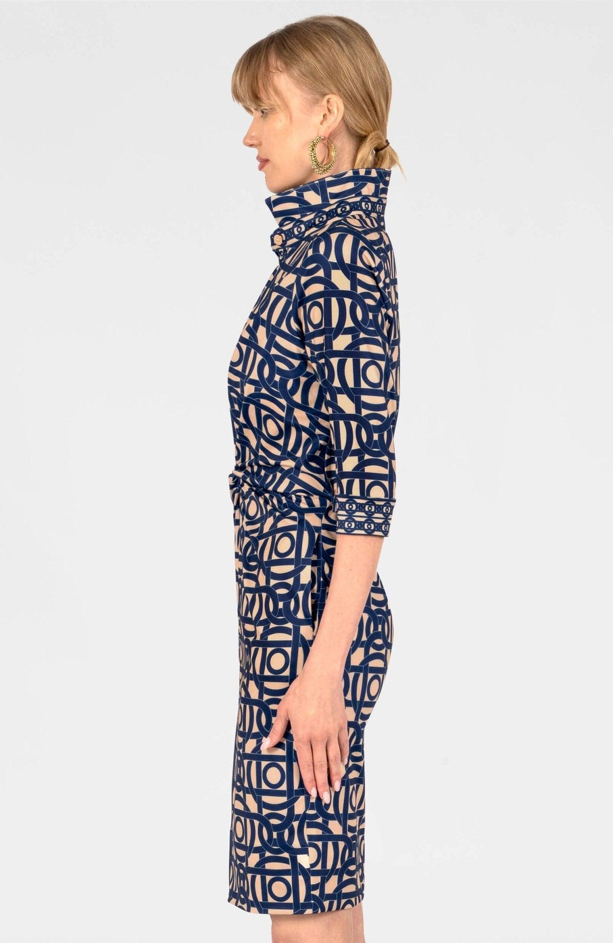 Twist & Shout Dress - Aubazine Navy