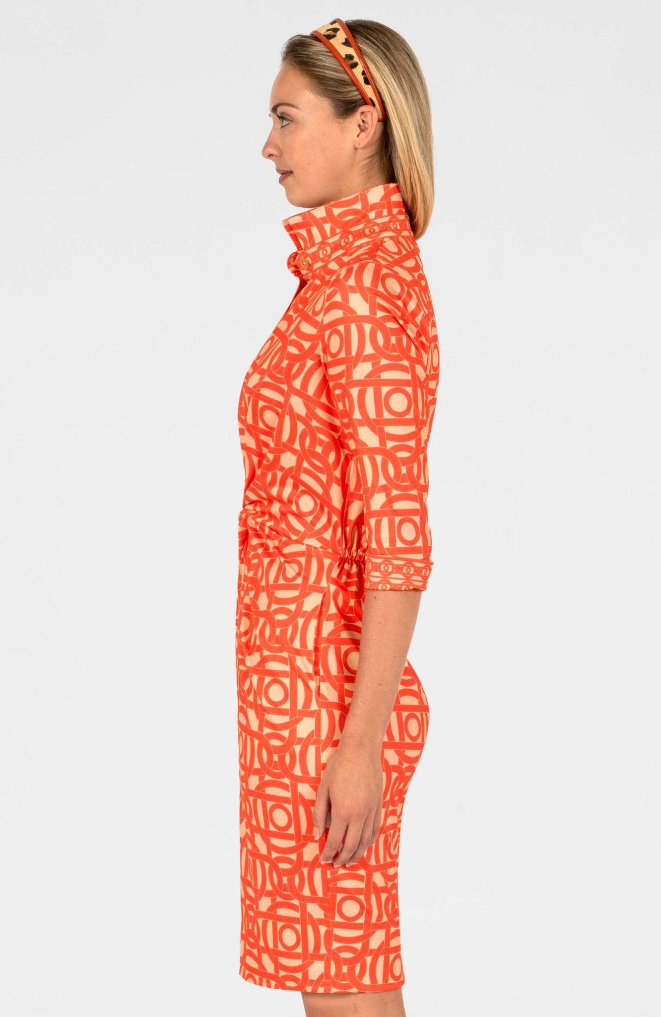 Twist & Shout Dress - Aubazine Coral