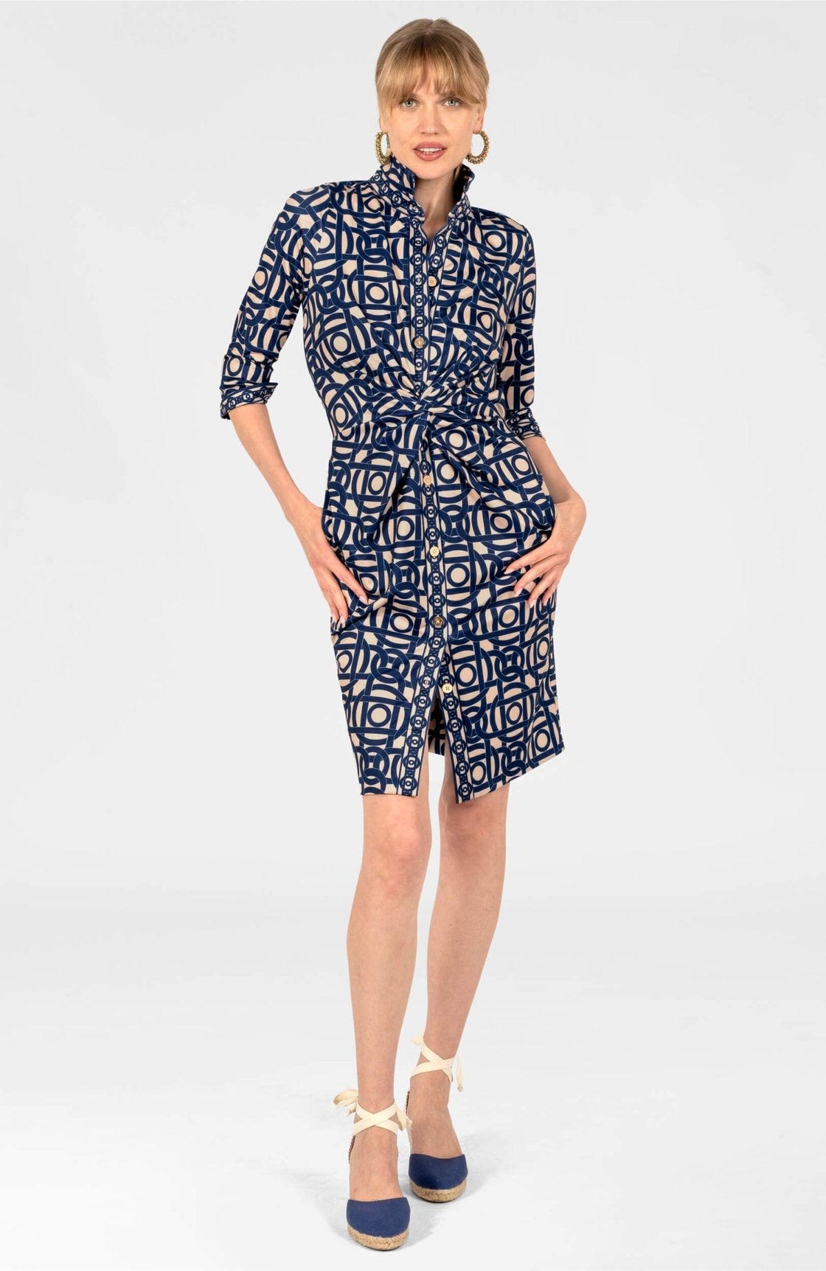 Twist & Shout Dress - Aubazine Navy