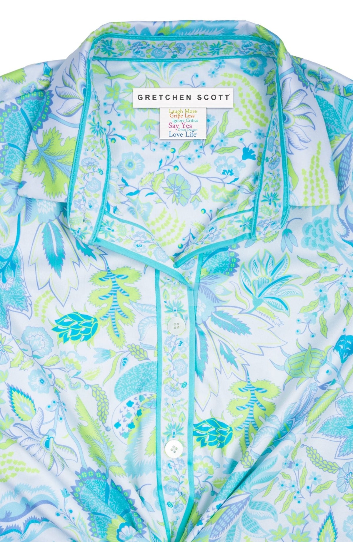 Twist & Shout Dress - Blooming Party Ocean Turq