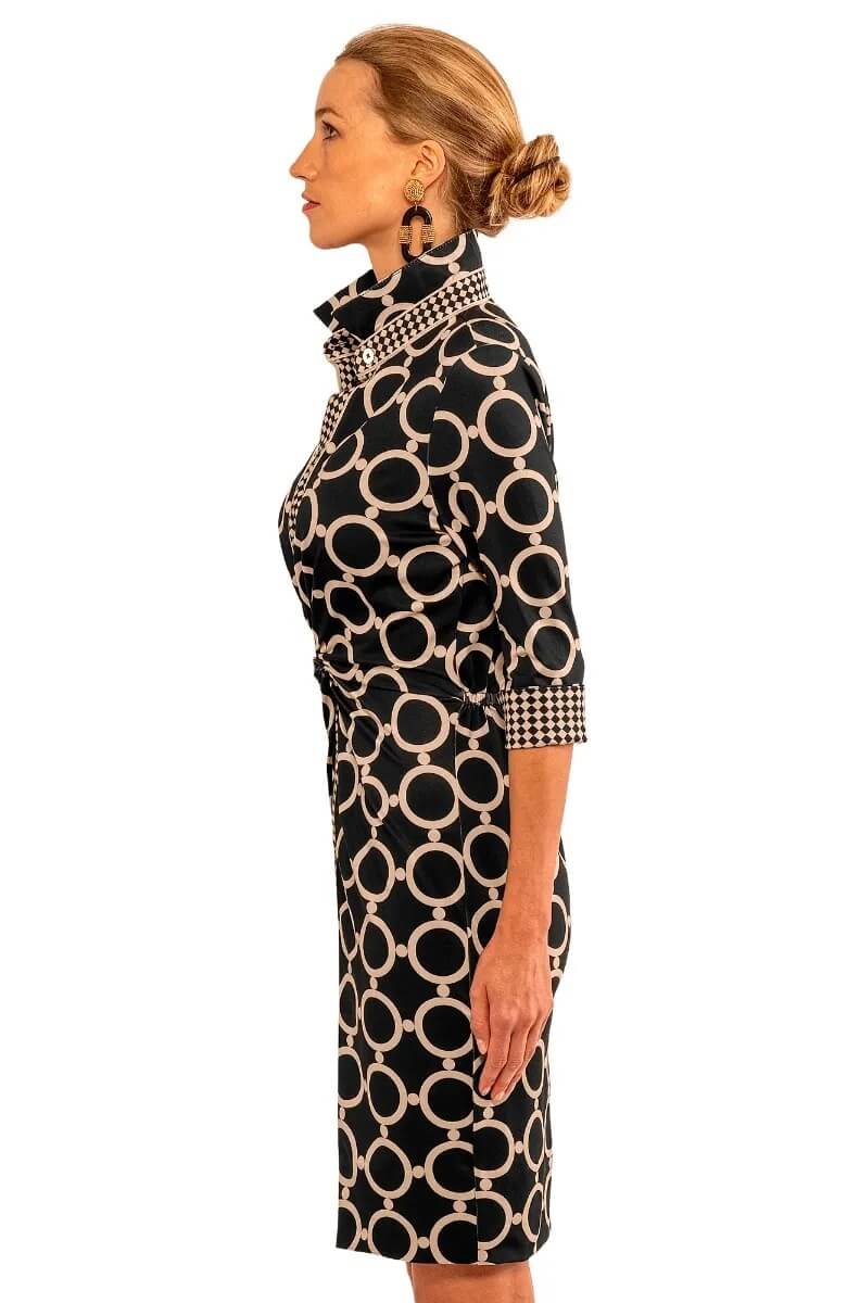 Twist & Shout Dress - Dip & Dot - Final Sale Black