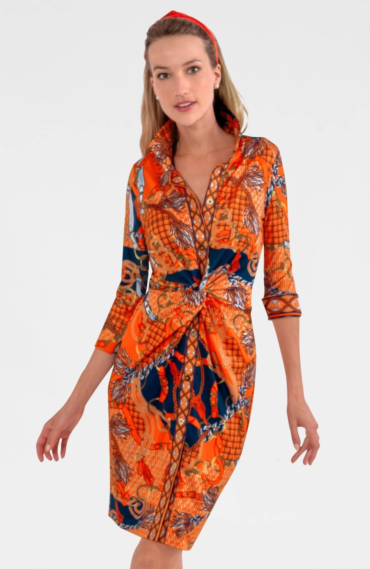 Twist & Shout Dress - Ditto Orange