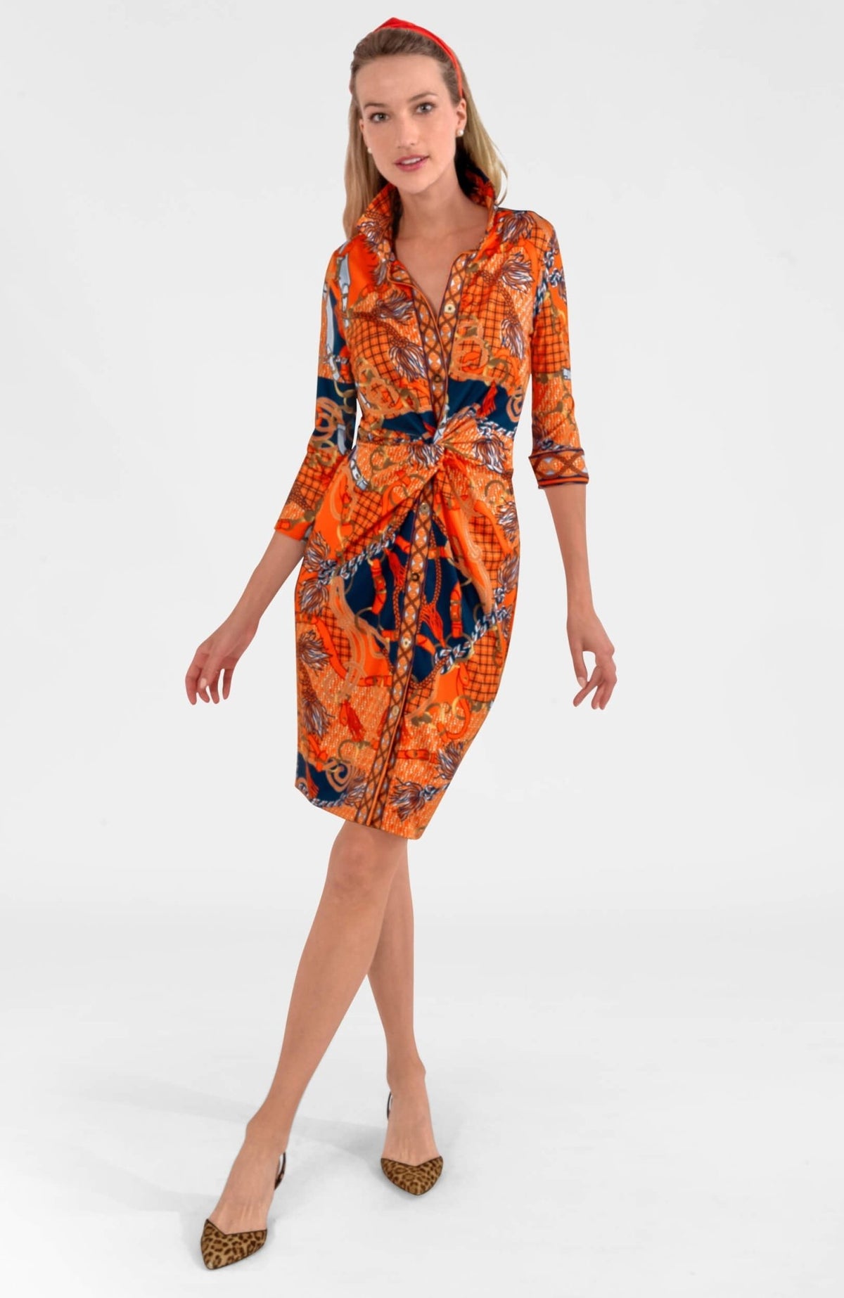 Twist & Shout Dress - Ditto Orange