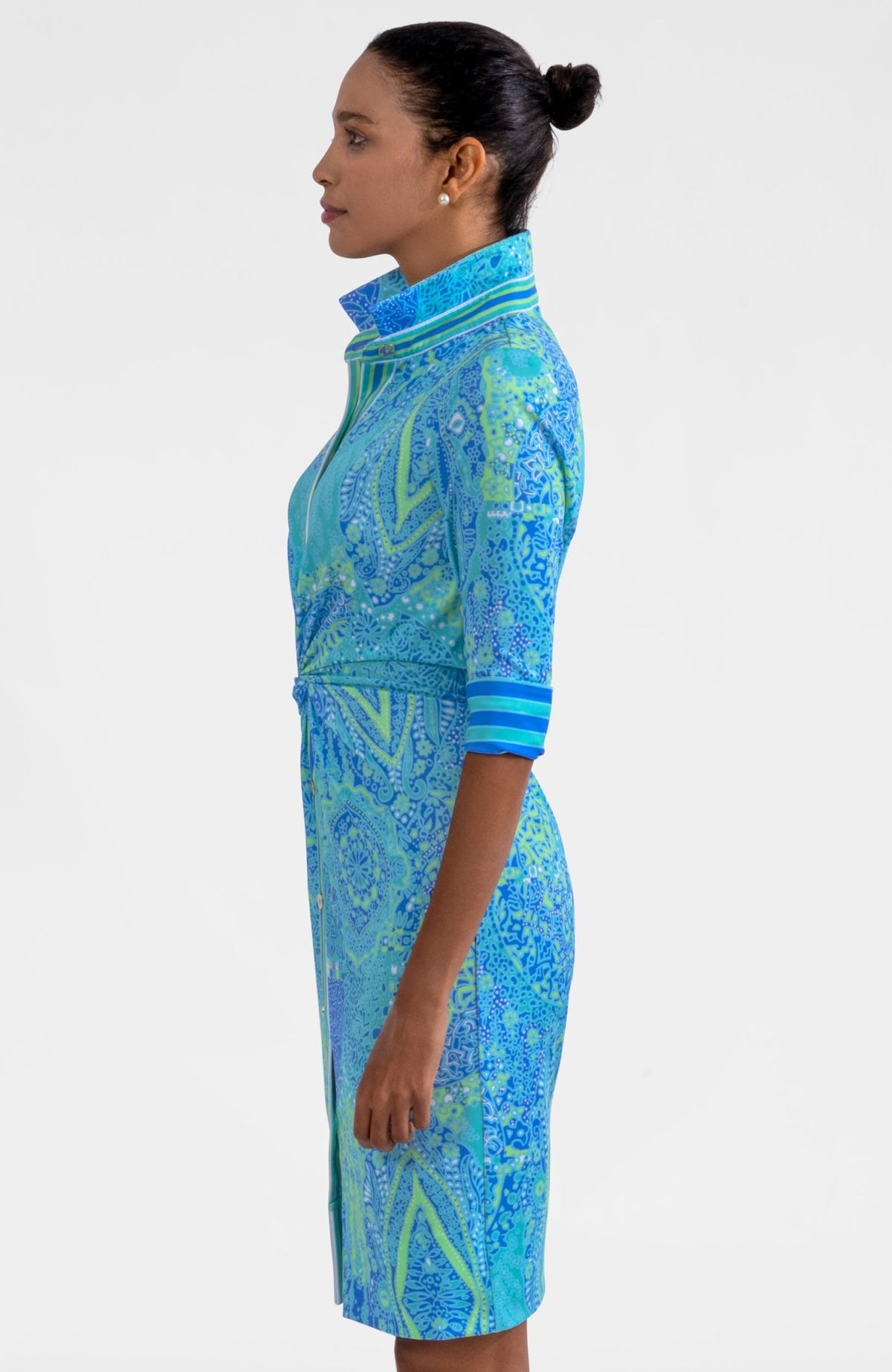 Twist & Shout Dress - Grand Bazaar Turquoise