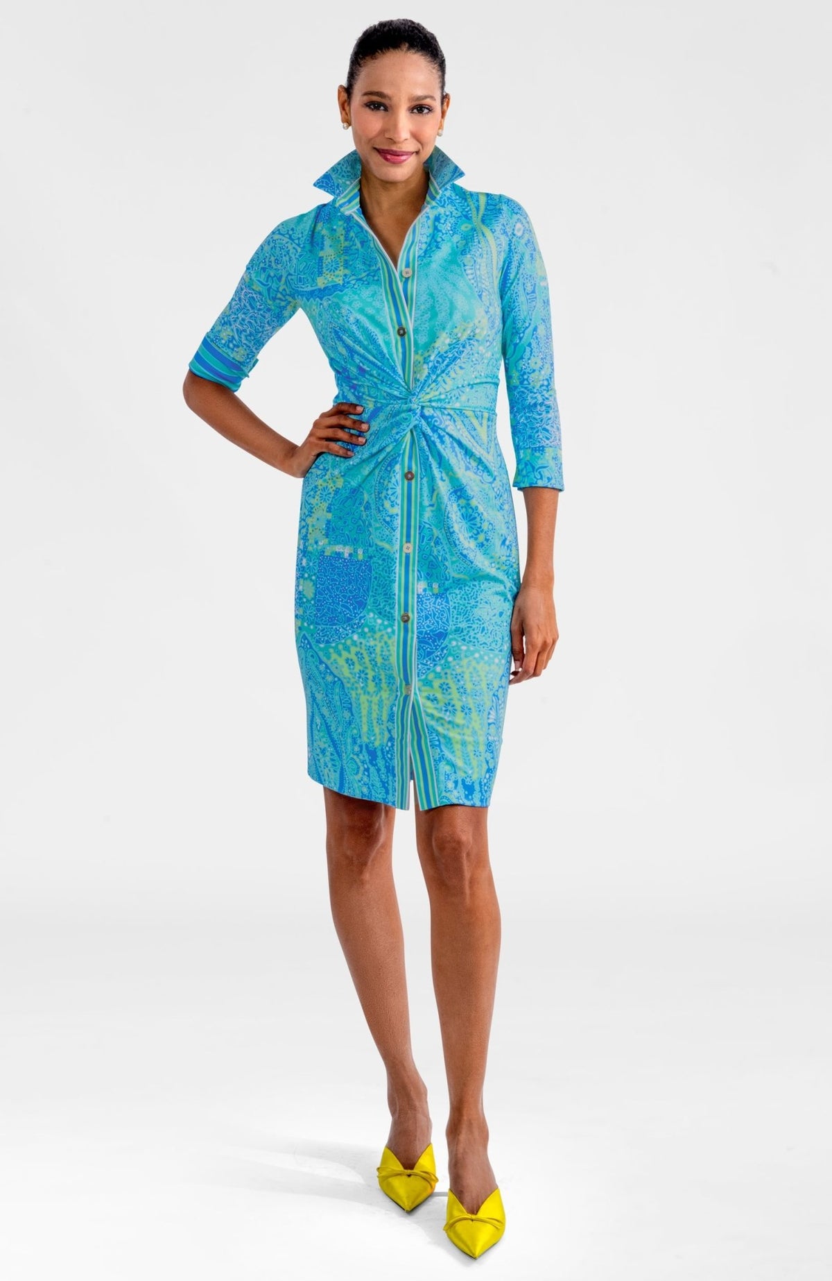 Twist & Shout Dress - Grand Bazaar Turquoise