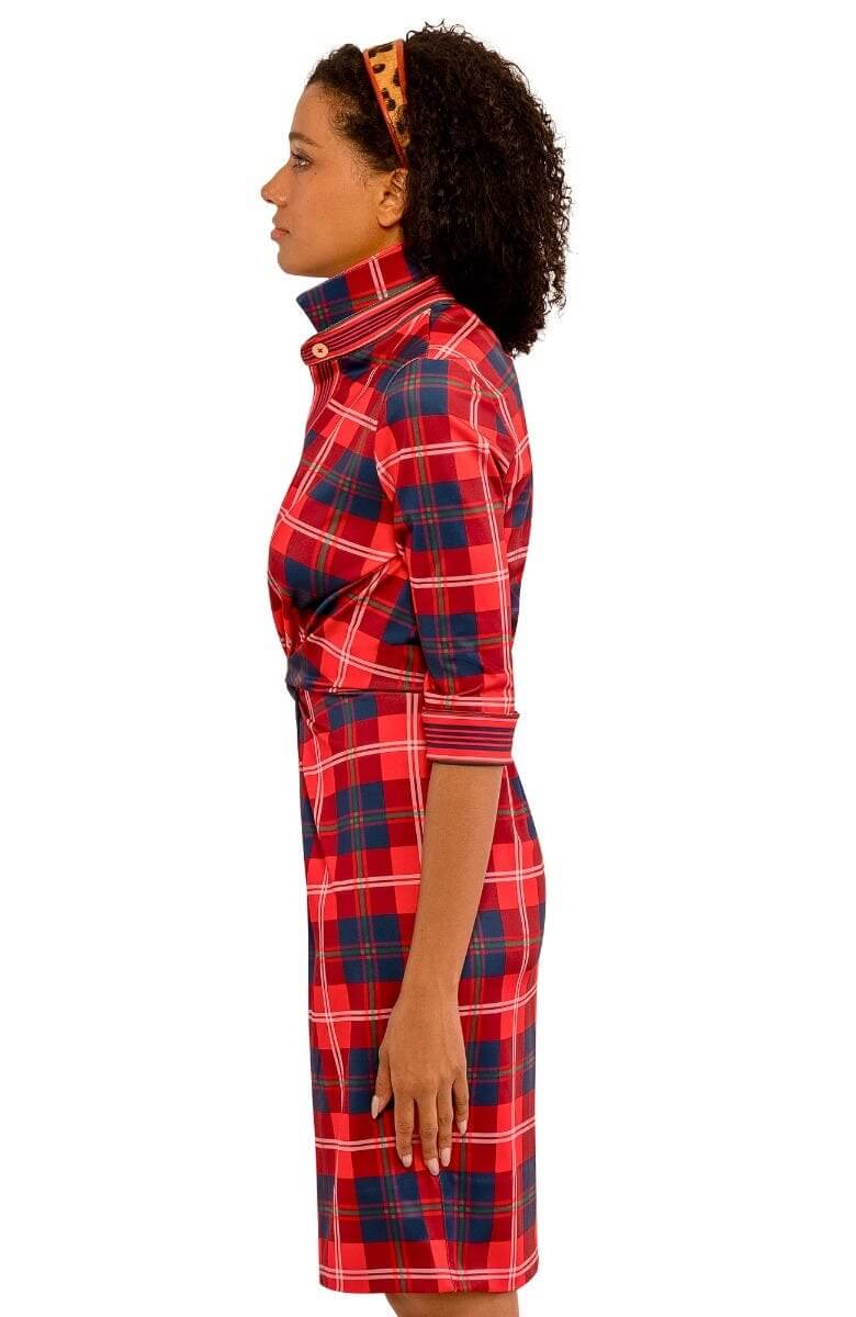 Twist & Shout Dress - Middleton Plaid - Final Sale Red