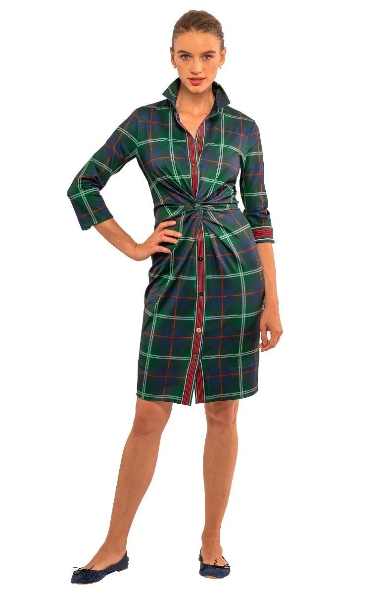 Twist & Shout Dress - Middleton Plaid - Final Sale Green