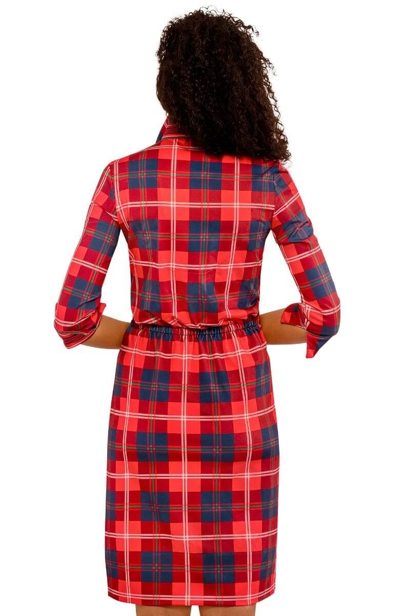 Twist & Shout Dress - Middleton Plaid - Final Sale Red