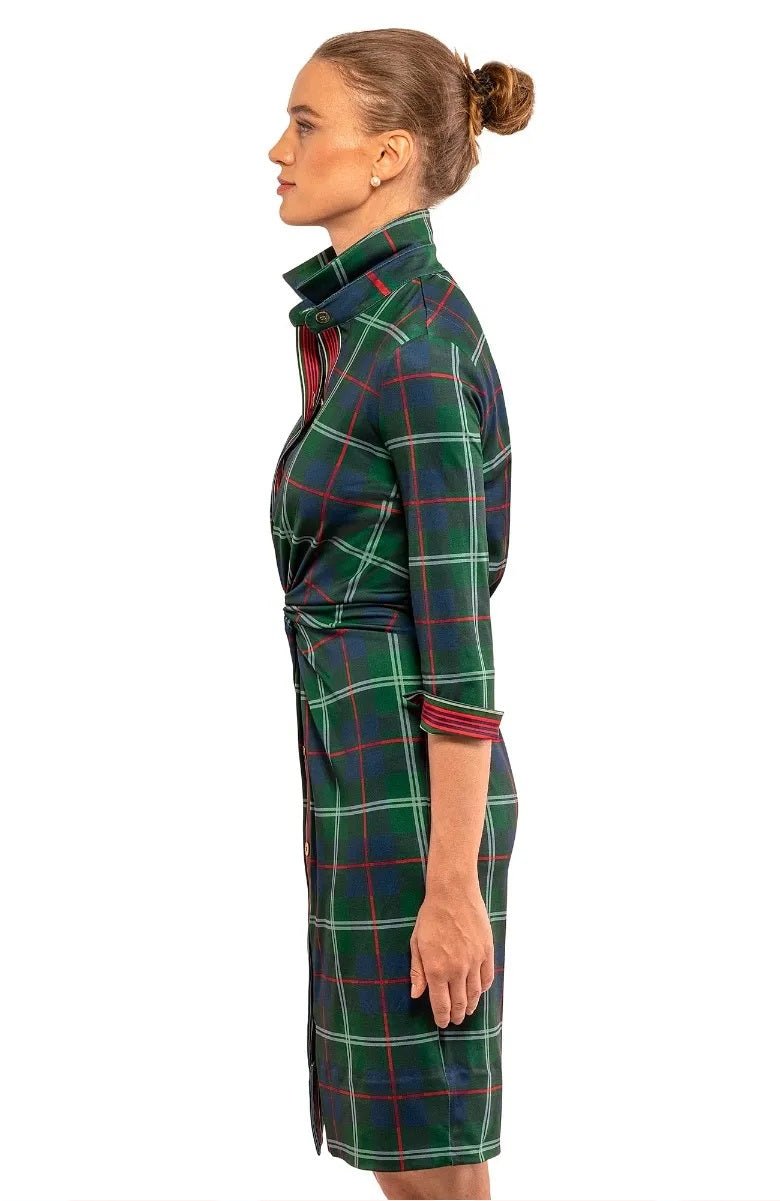 Twist & Shout Dress - Middleton Plaid - Final Sale Green