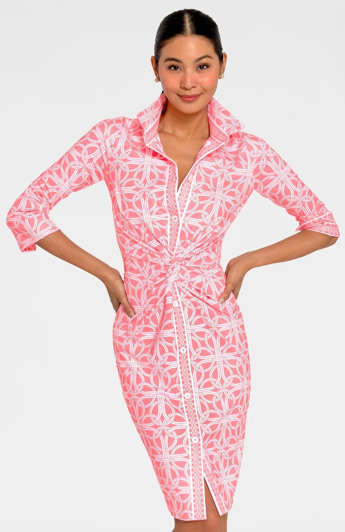 Twist & Shout Dress - Ring Toss Melon