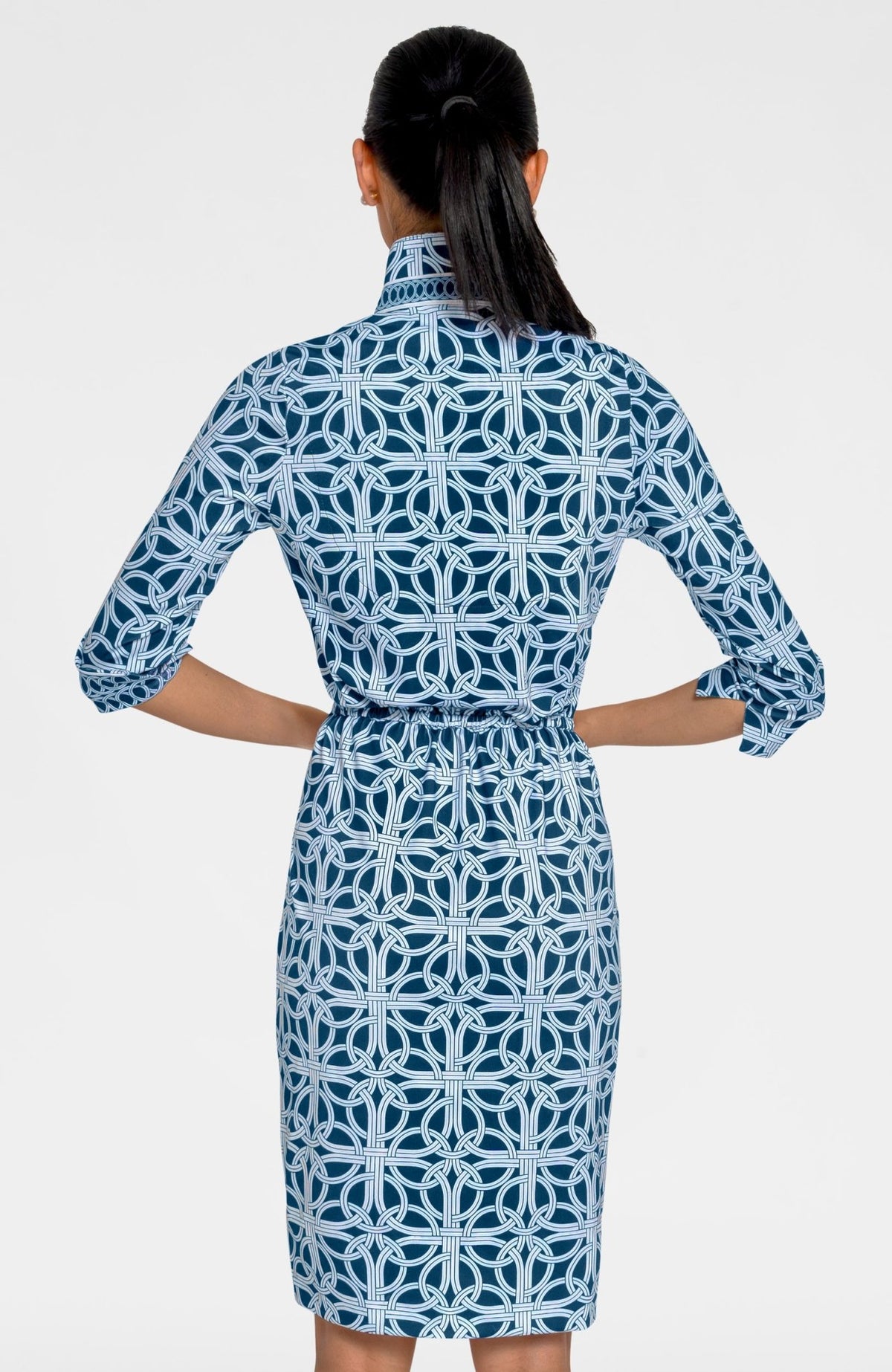 Twist & Shout Dress - Ring Toss Navy