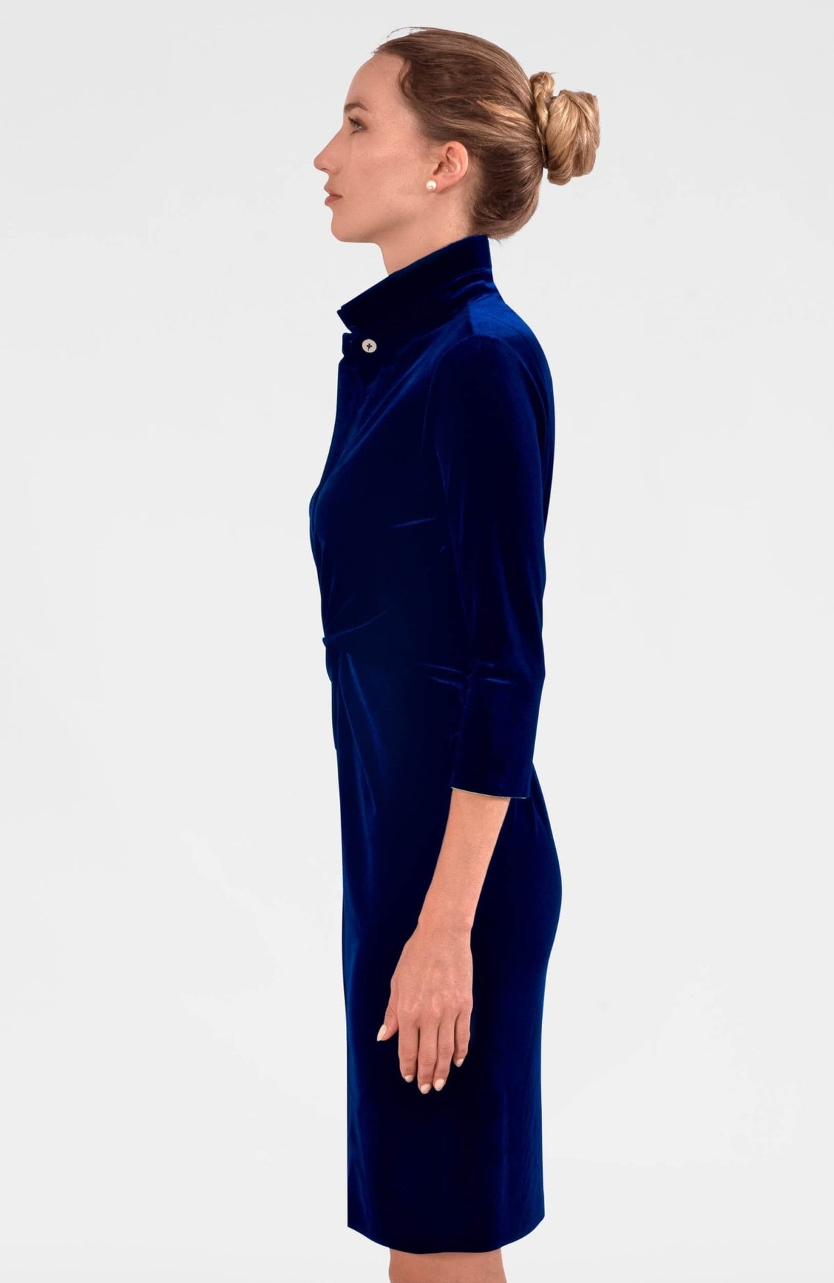 Twist & Shout Dress - Silky Velvet Navy