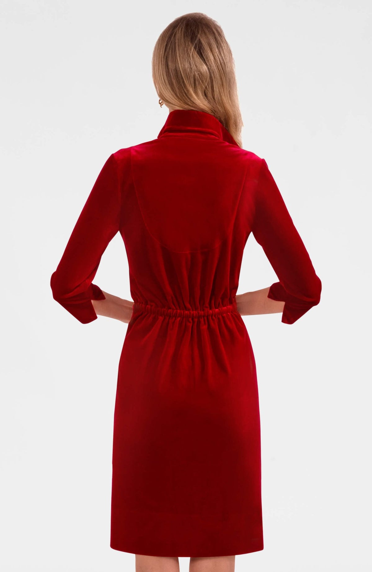Twist & Shout Dress - Silky Velvet Crimson