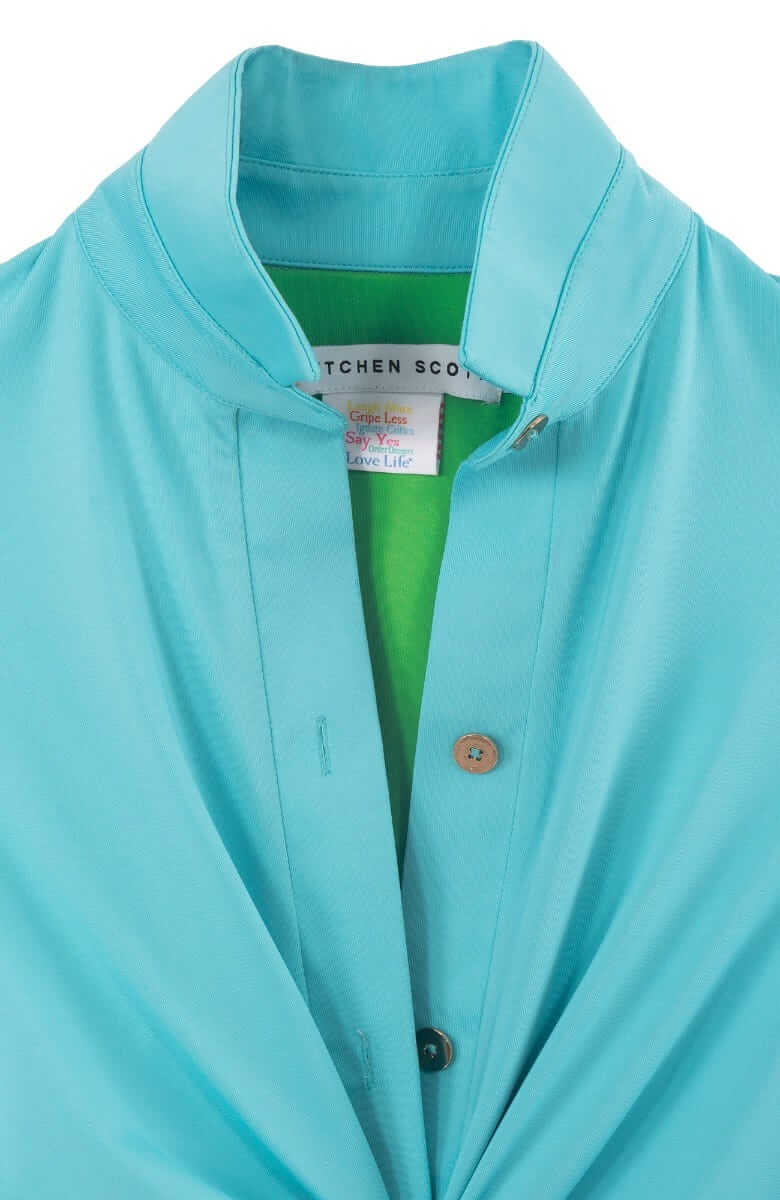 Twist & Shout Dress - Solid - Final Sale Turquoise