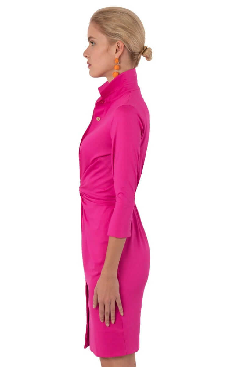 Twist & Shout Dress - Solid - Final Sale Pink