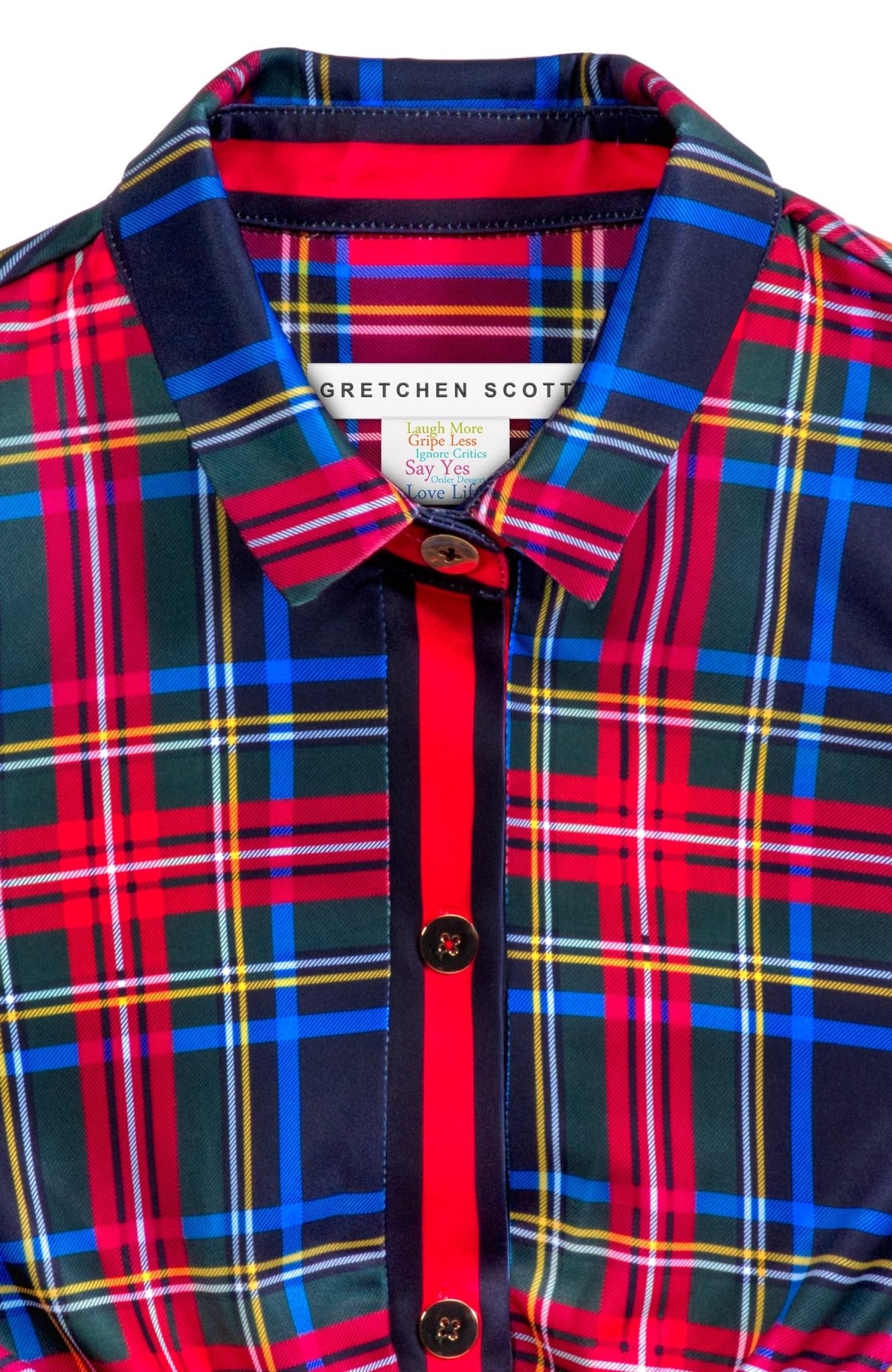 Twist & Shout Dress - Stewart Plaid Black Multi