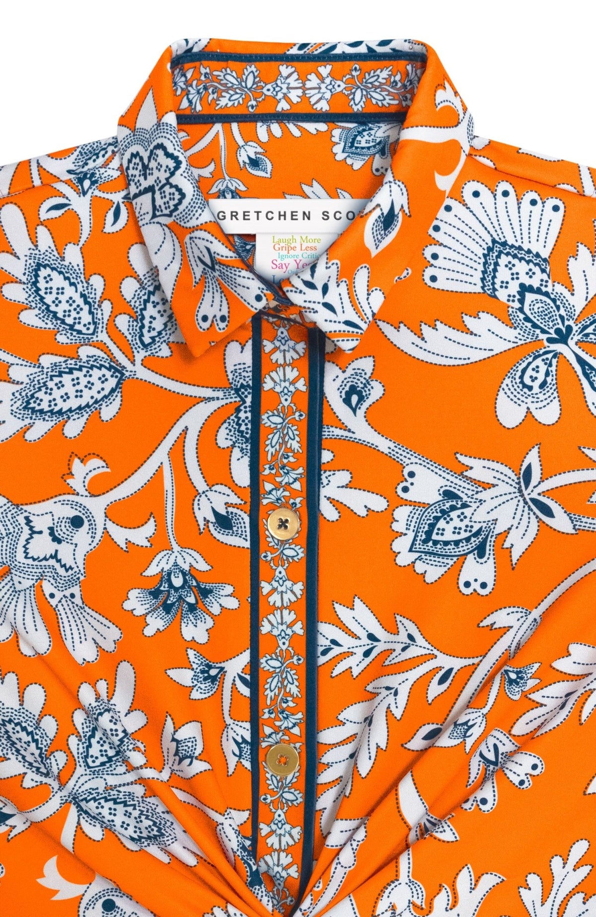 Twist & Shout Dress - Stunning Stippling Orange