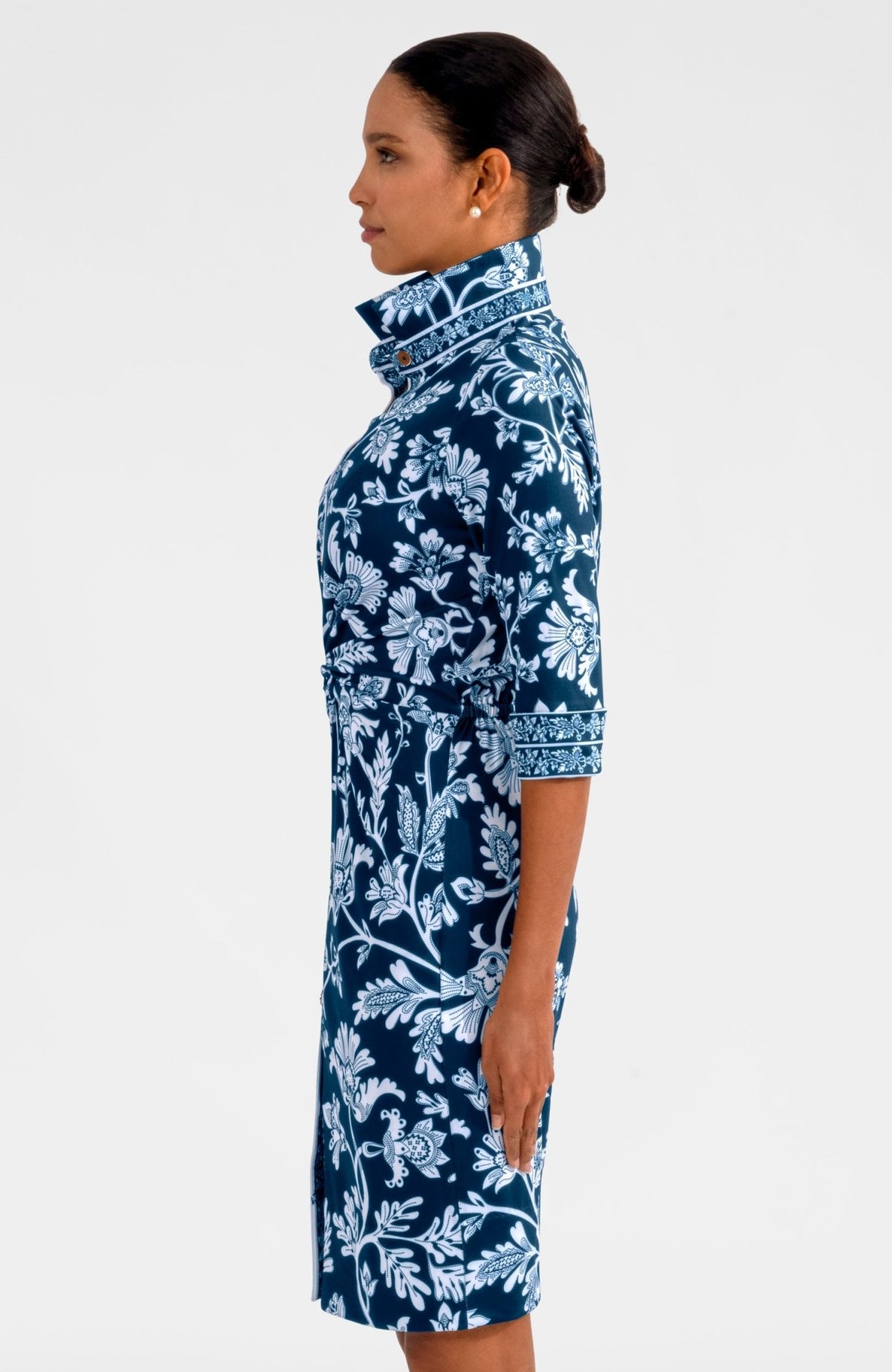 Twist & Shout Dress - Stunning Stippling Navy