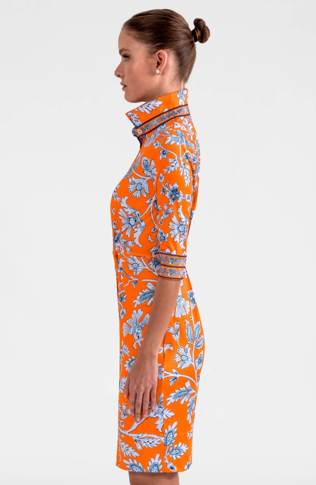 Twist & Shout Dress - Stunning Stippling Orange
