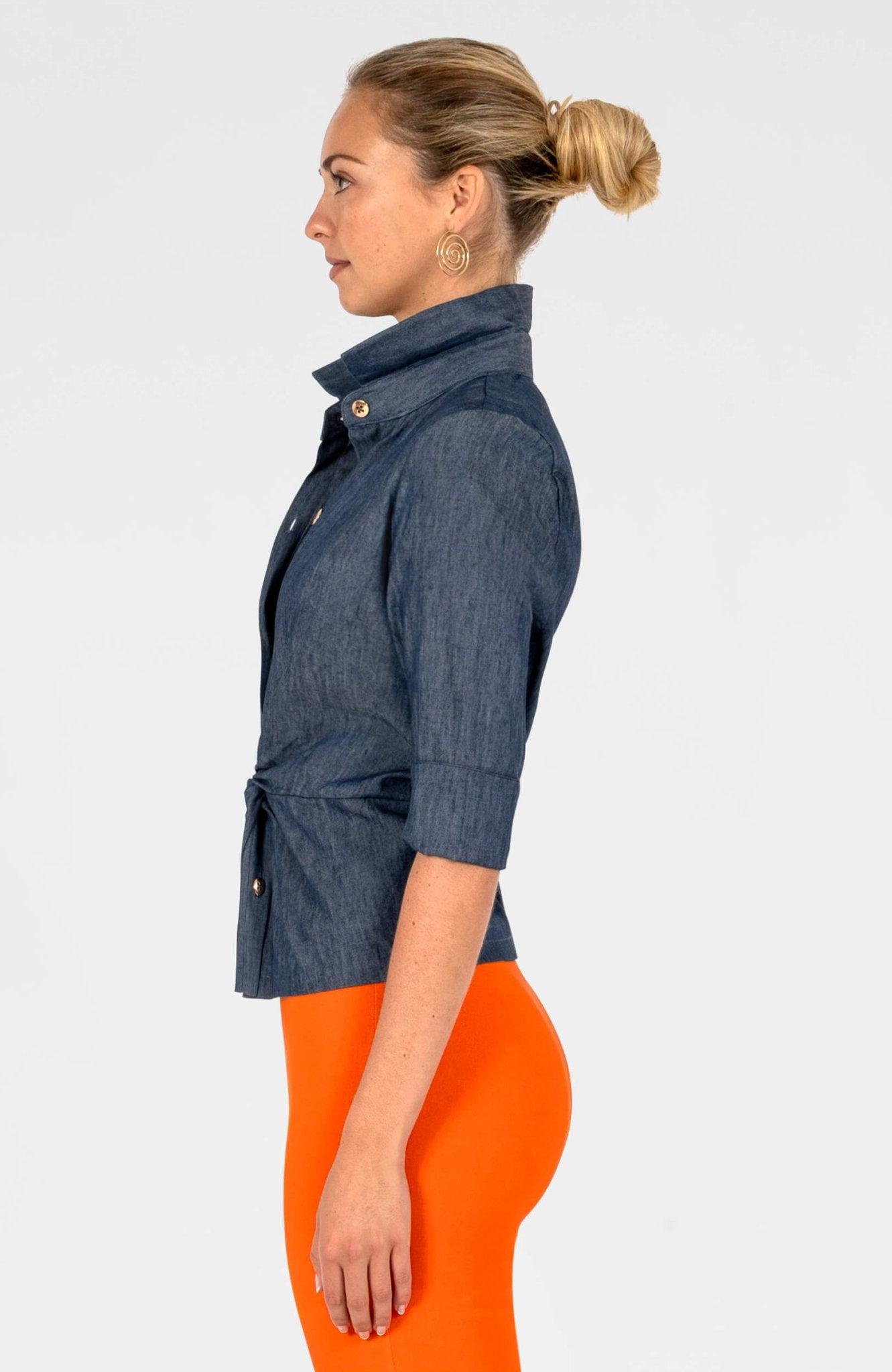 Twist & Shout Top - Chambray Denim
