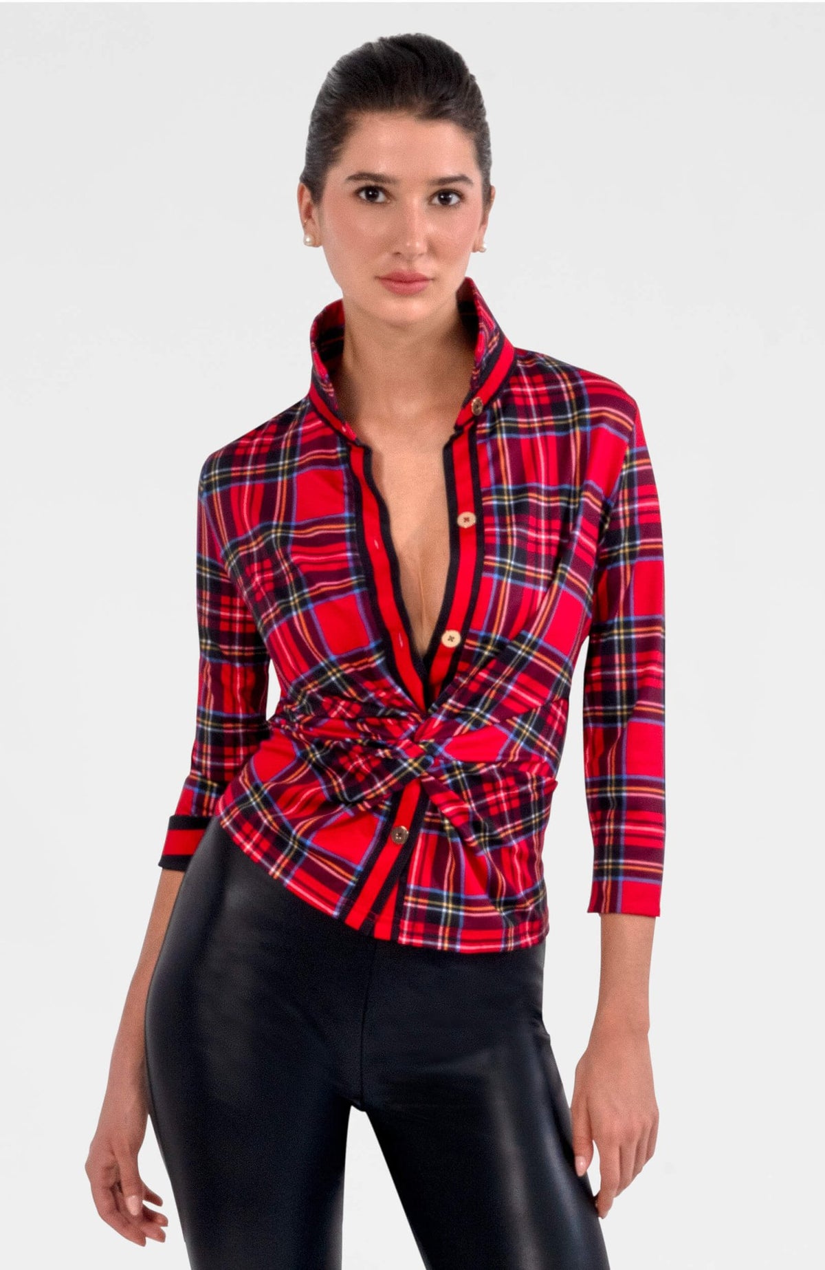 Twist & Shout Top - Duke Of York Red Multi