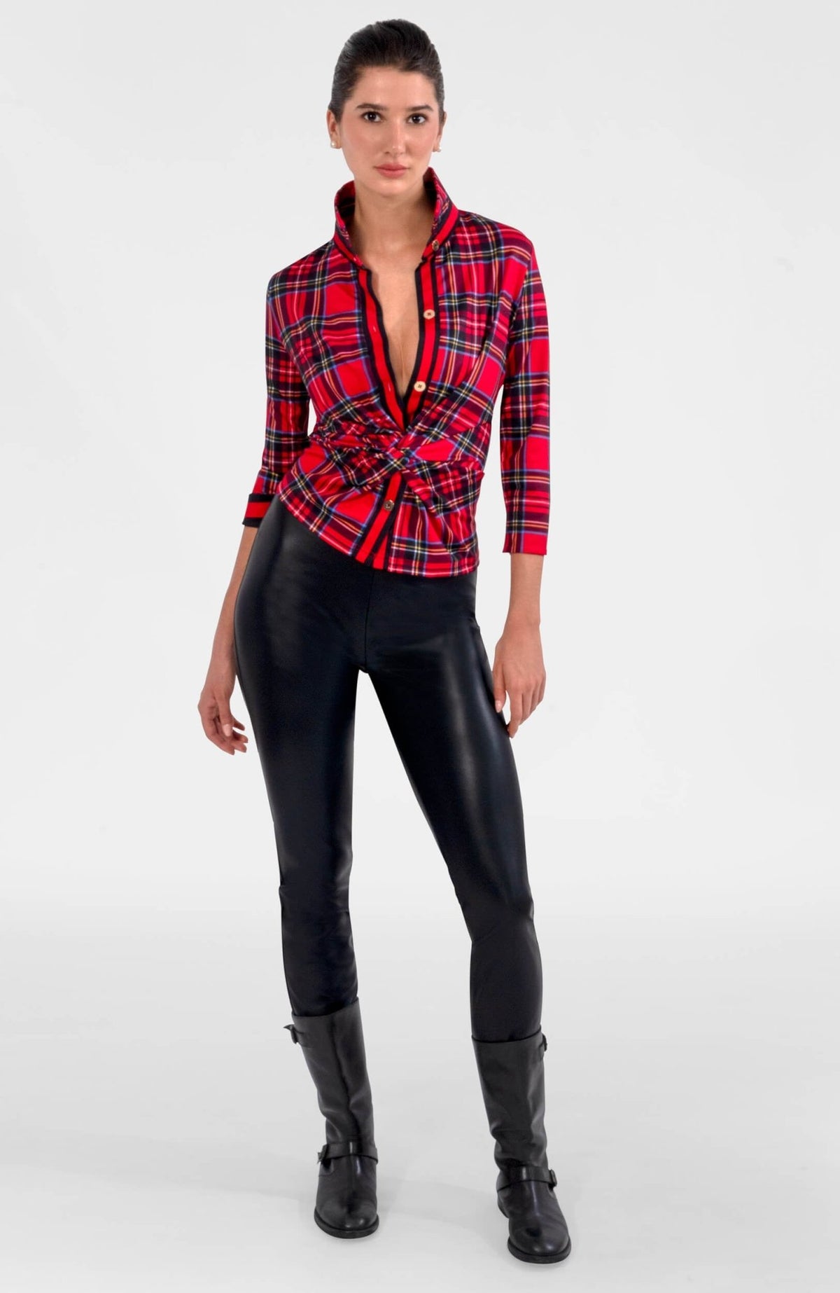Twist & Shout Top - Duke Of York Red Multi