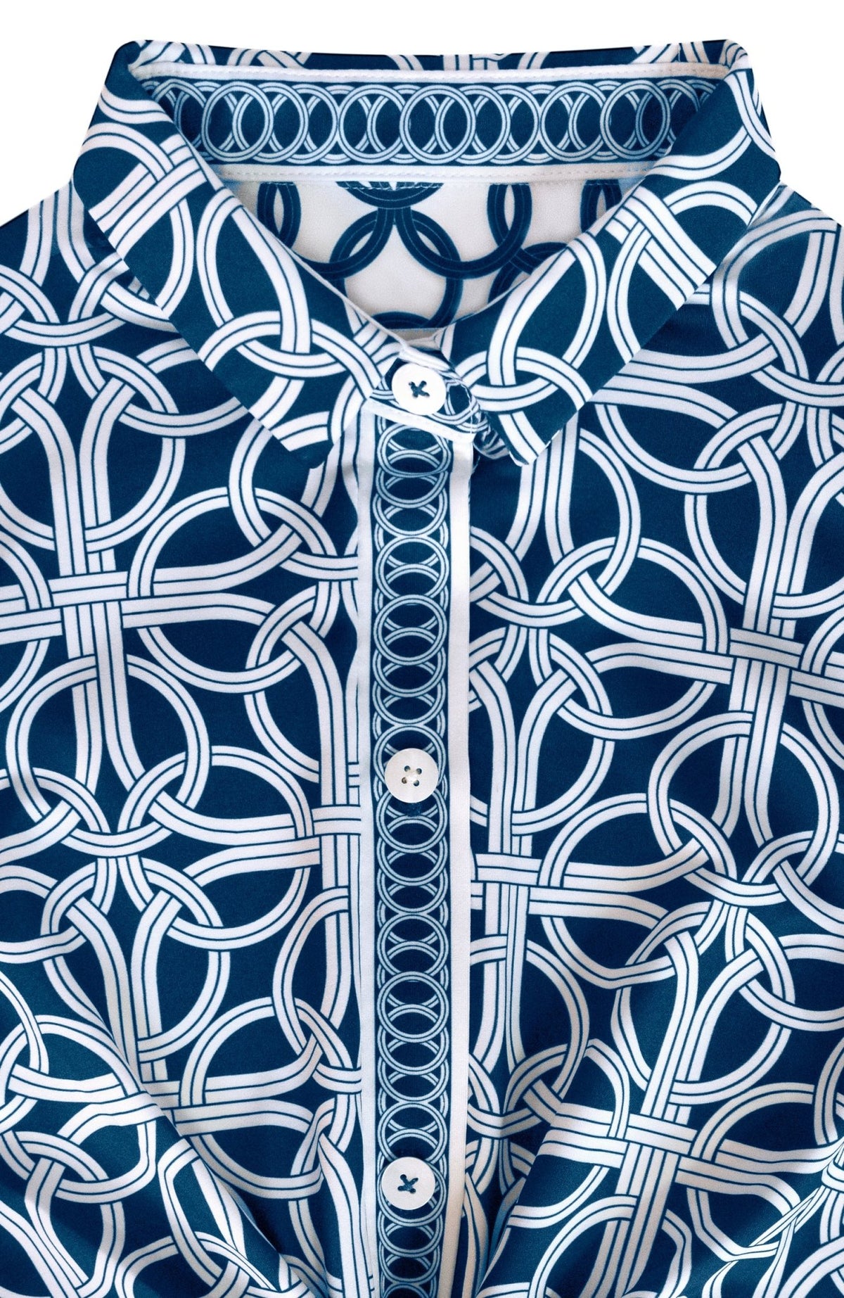 Twist & Shout Top - Ring Toss Navy