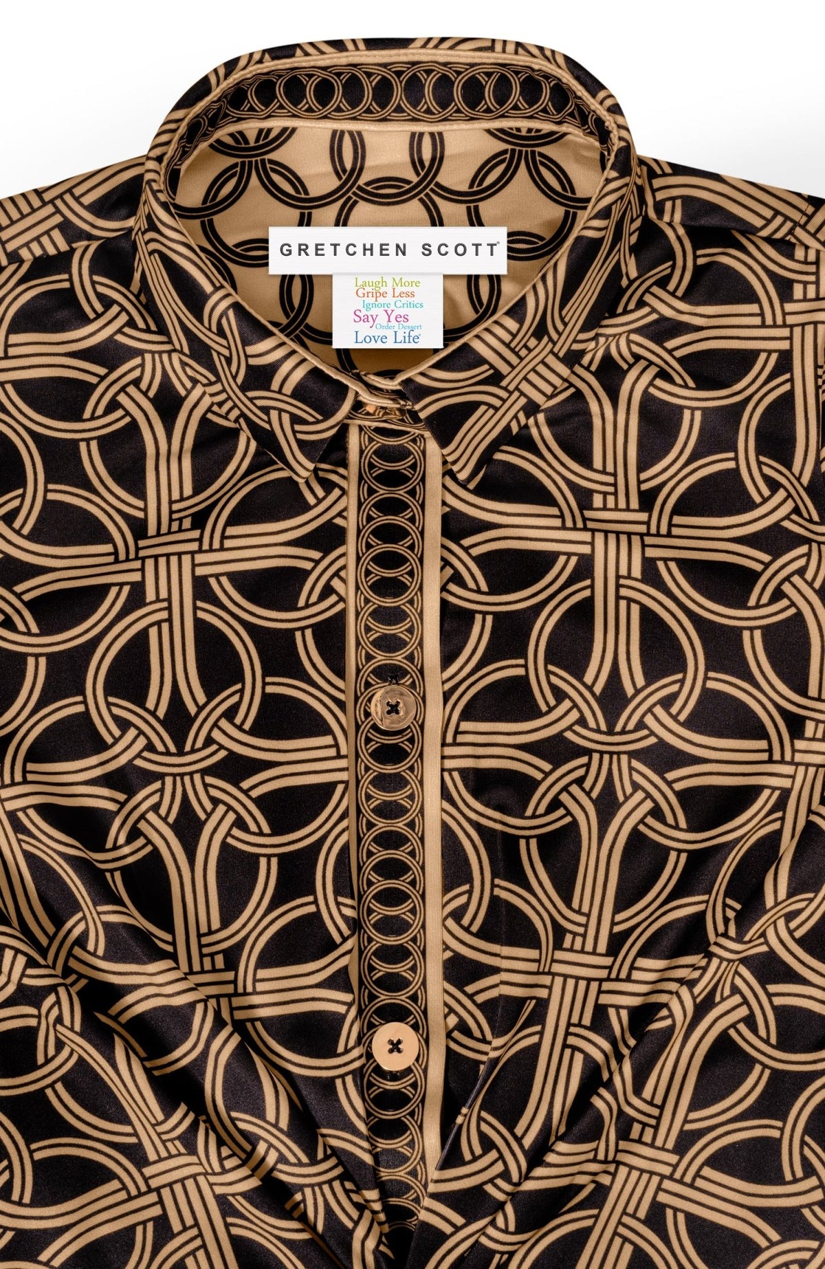 Twist & Shout Top - Ring Toss Black