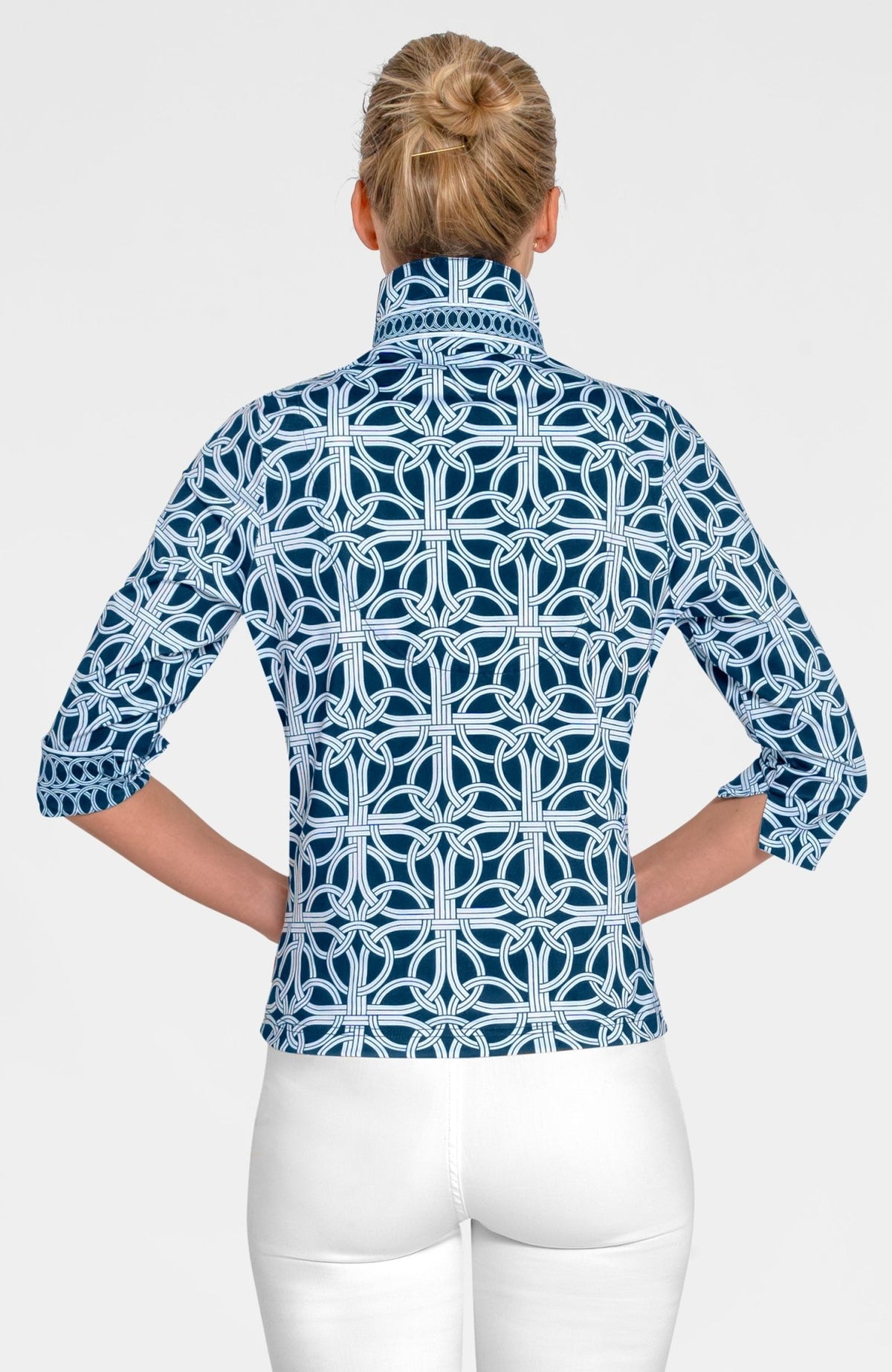 Twist & Shout Top - Ring Toss Navy