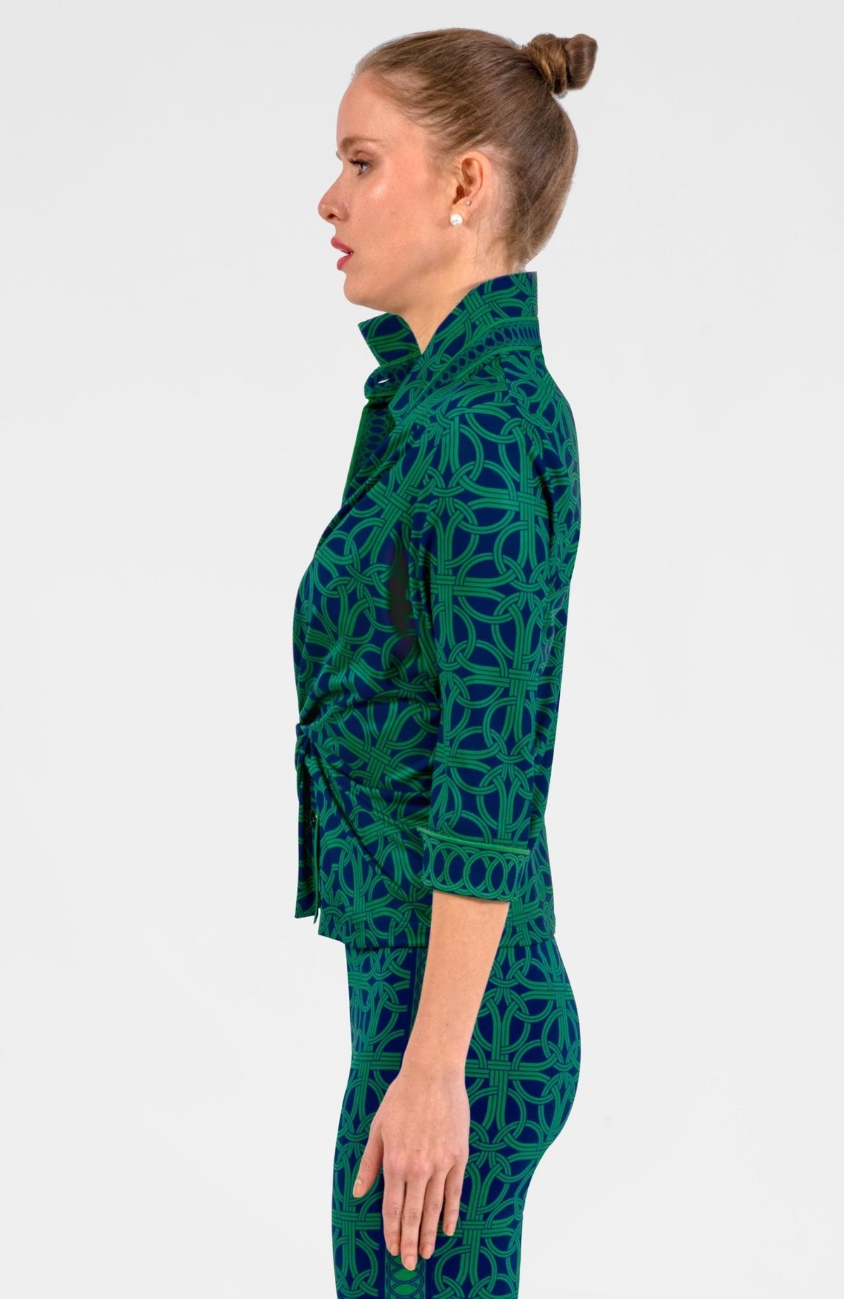 Twist & Shout Top - Ring Toss Navy Kelly