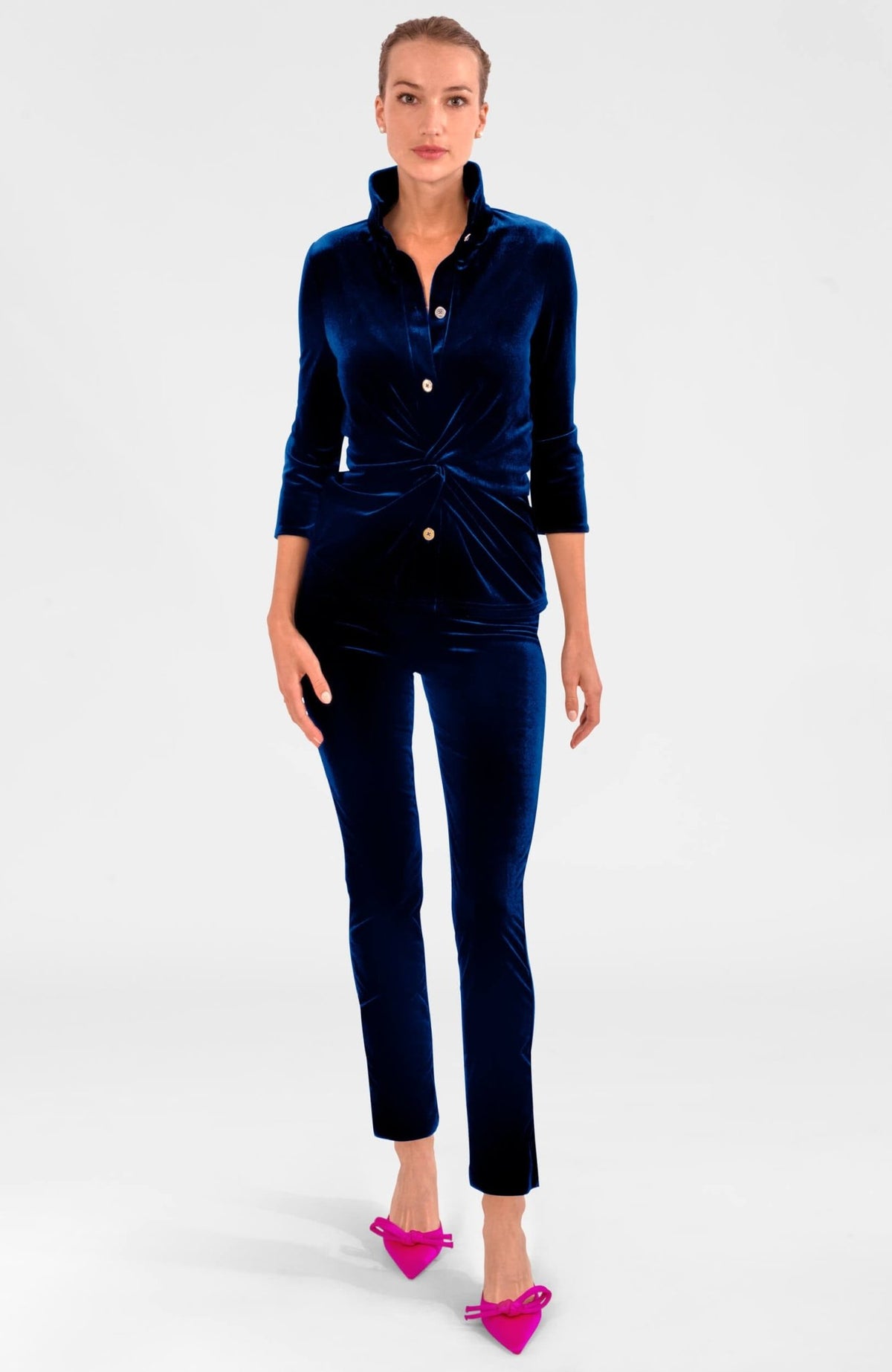 Twist & Shout Top - Silky Velvet Navy