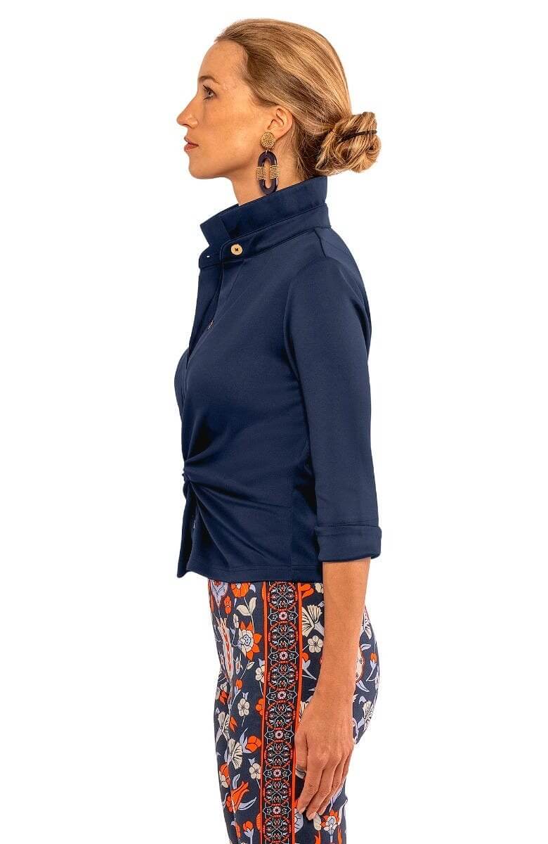 Twist & Shout Top - Solid Navy