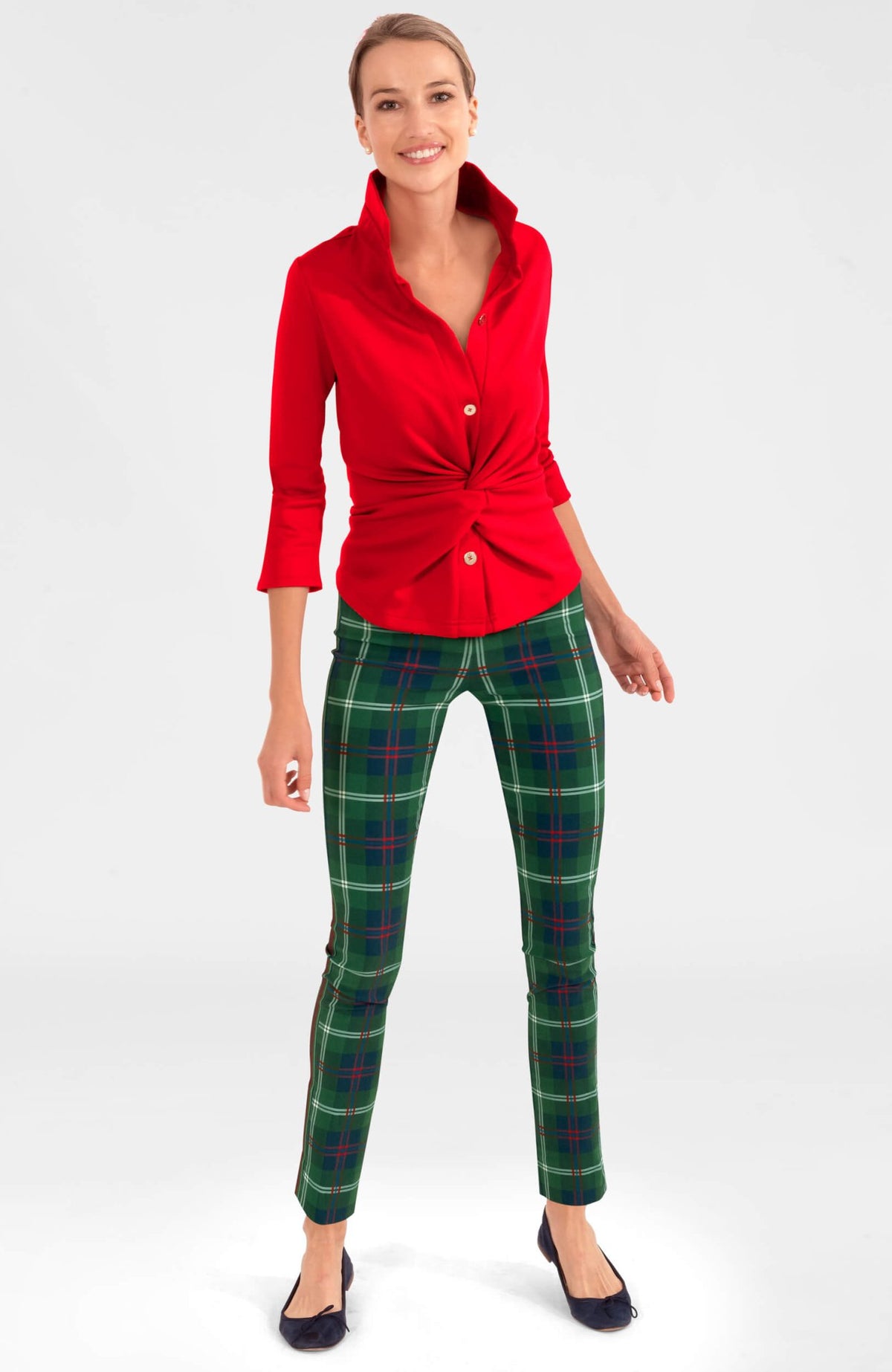 Twist & Shout Top - Solid Crimson