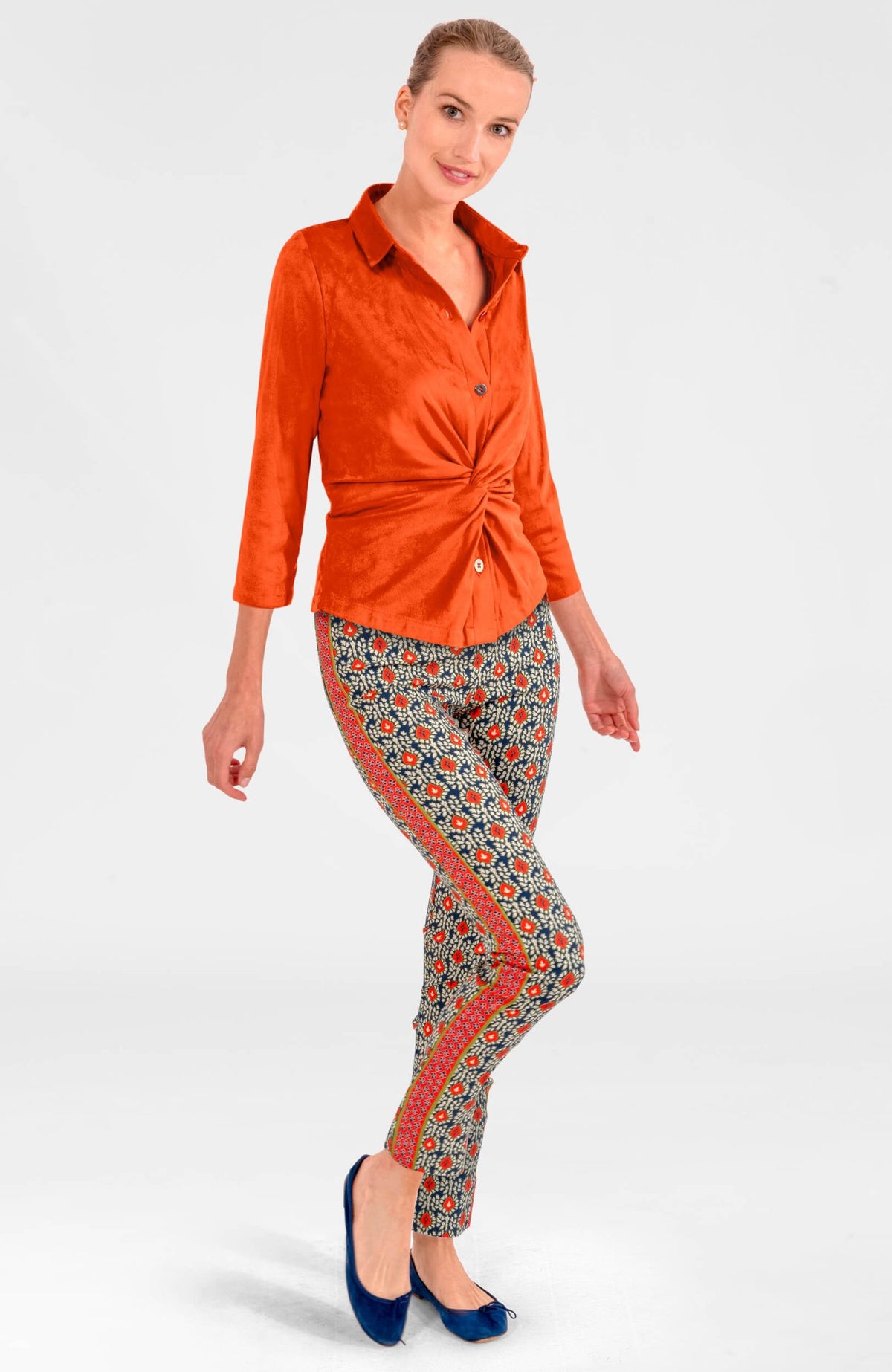 Twist & Shout Top - Ultra Suede Orange