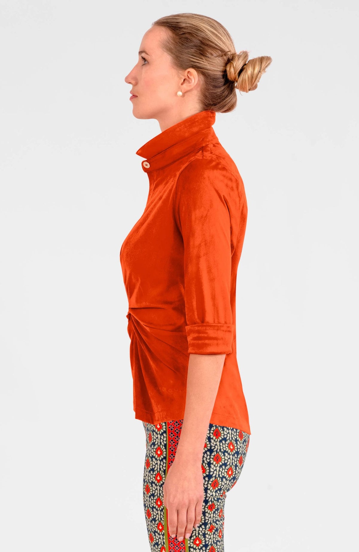 Twist & Shout Top - Ultra Suede Orange