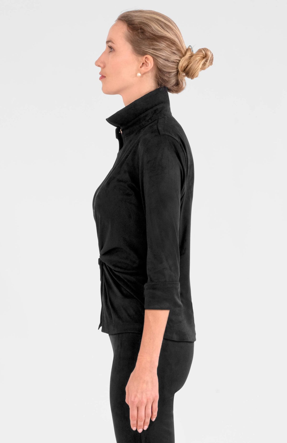 Twist & Shout Top - Ultra Suede Black