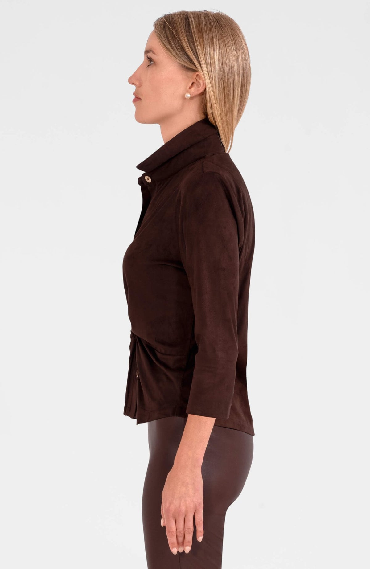 Twist & Shout Top - Ultra Suede Espresso