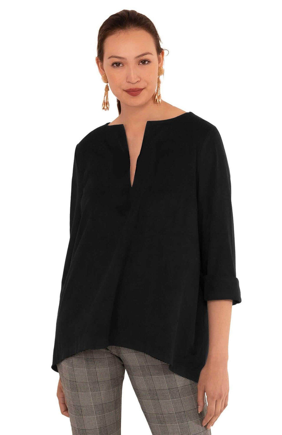 Ultra Suede Swing Top - Final Sale Black