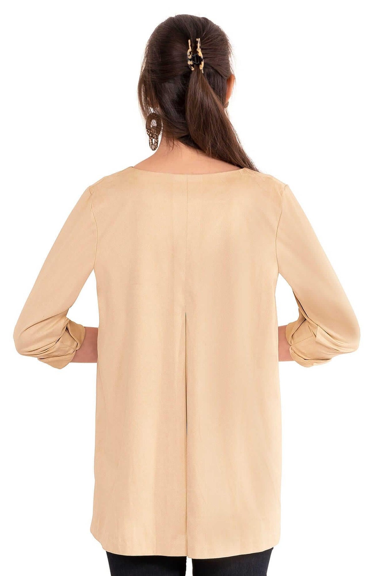 Ultra Suede Swing Top - Final Sale Winter White