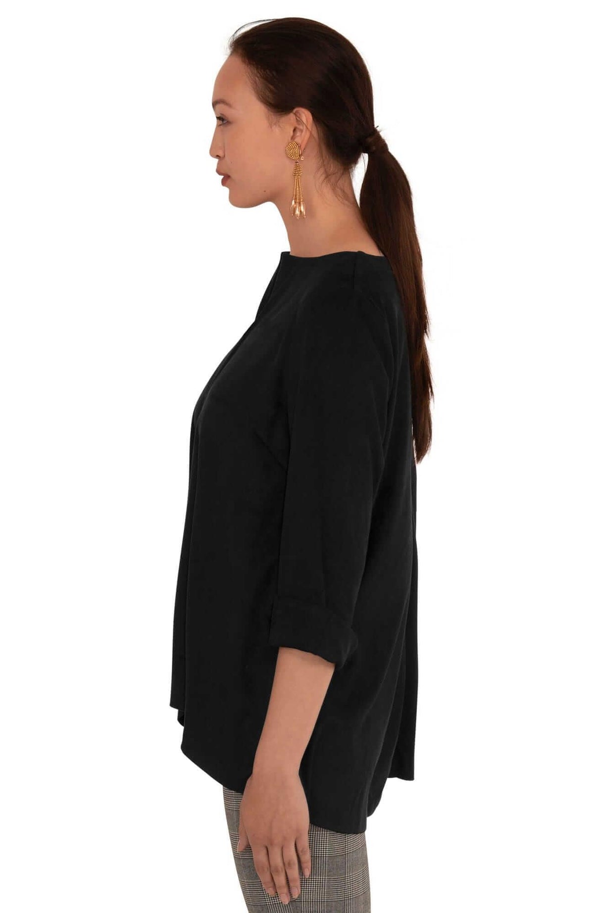 Ultra Suede Swing Top - Final Sale Black