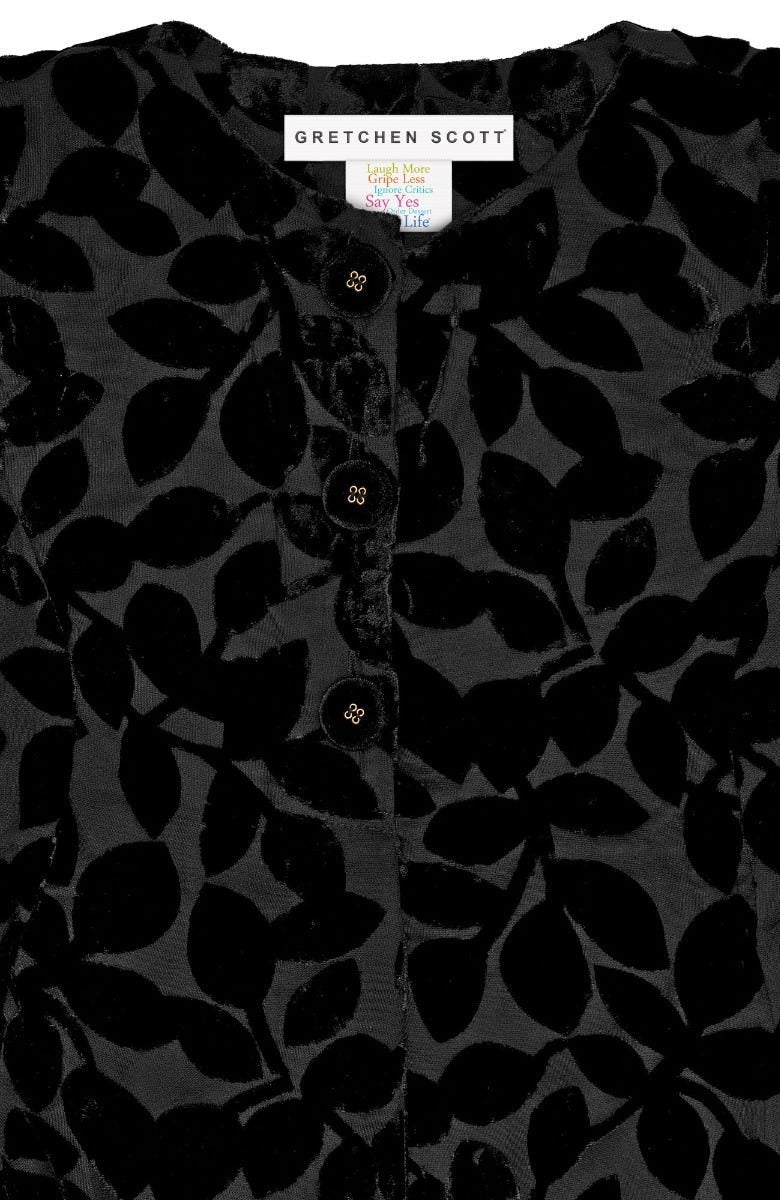 Ursula Dress - Luxe Leaf Velvet Black