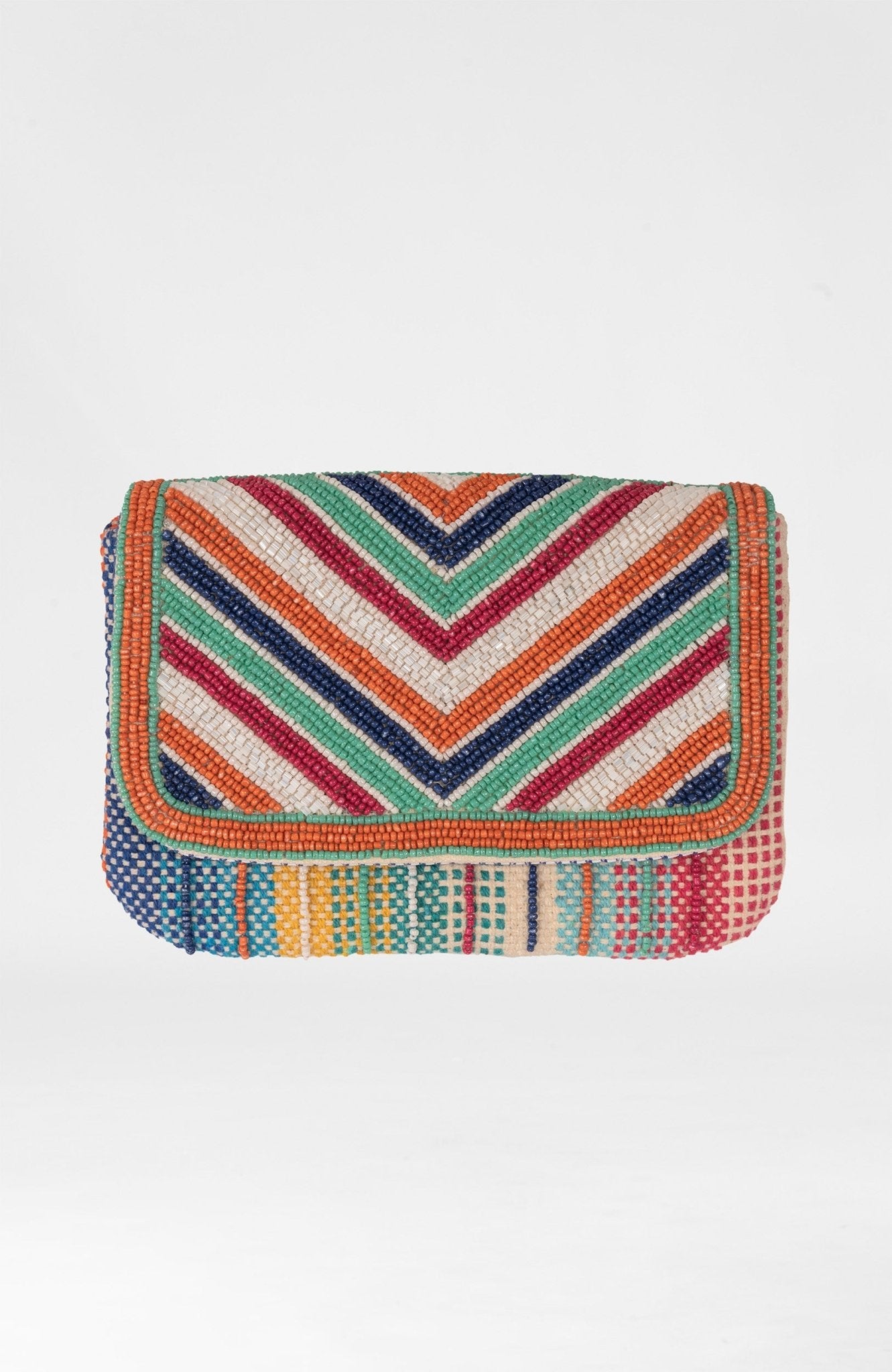 V For Victory Beaded Clutch