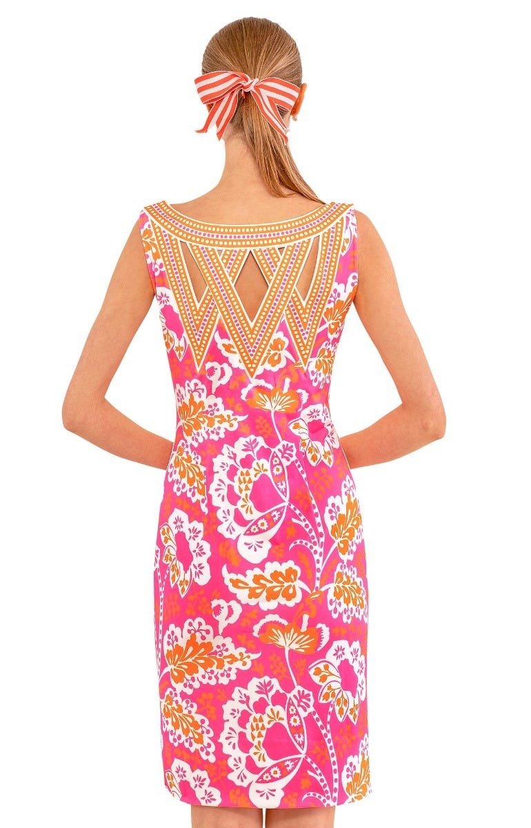 Va Va Voom Dress - Flora - Final Sale Pink Orange