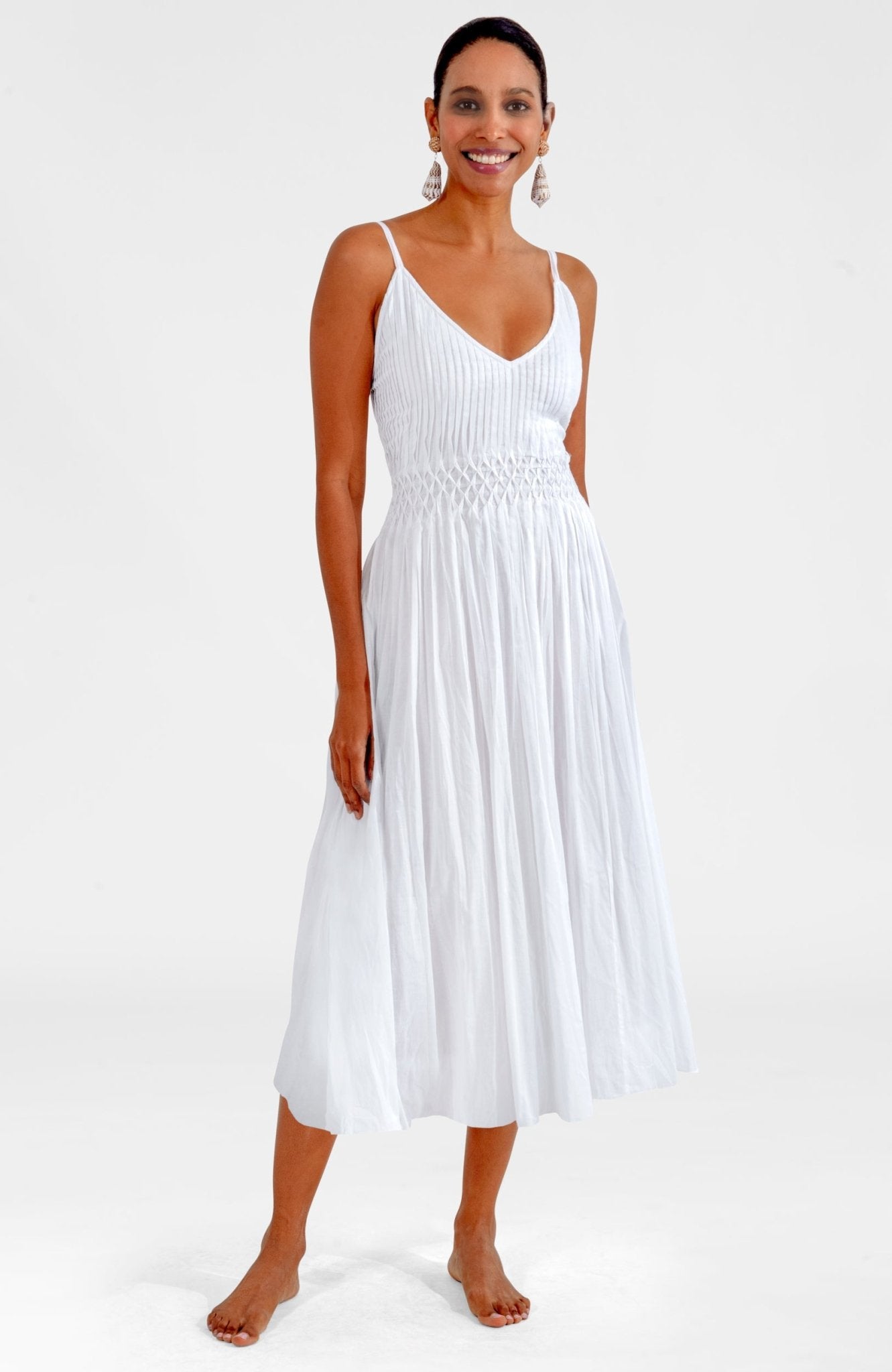 Venus Goddess of Love Hand Smocked Dress - Roman Goddess White / Diva (XXXL) Venus Goddess of Love Hand Smocked Dress - Roman Goddess White / Diva (XXXL)