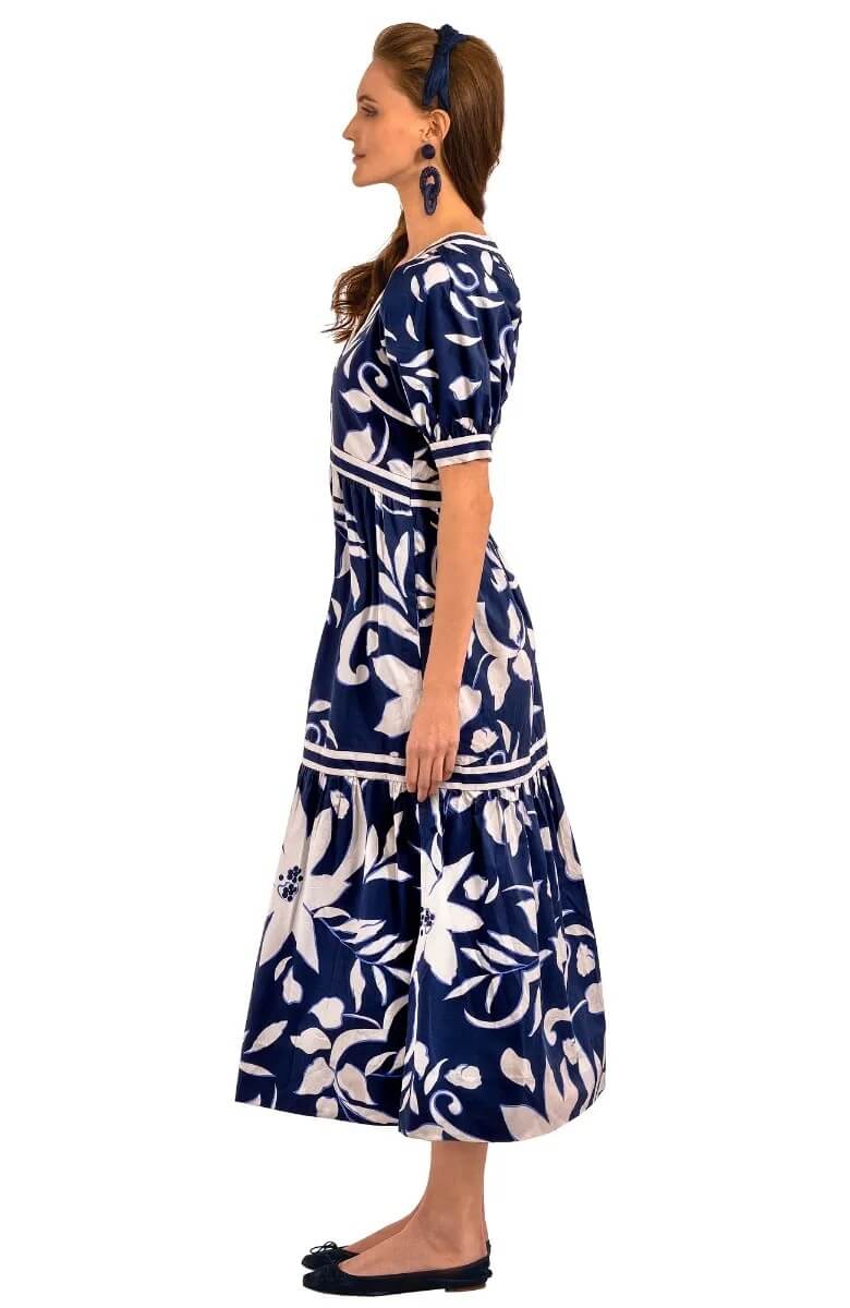 Viviers Dress - Full Bloom - Final Sale Navy
