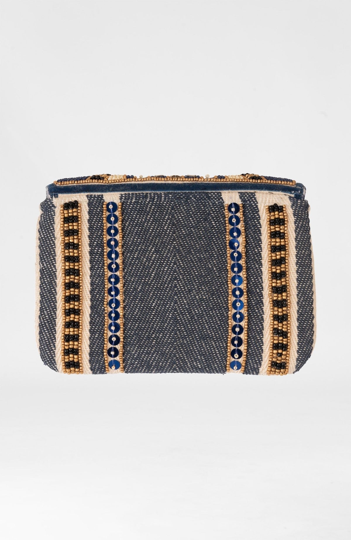 Walk the Line Beaded Clutch