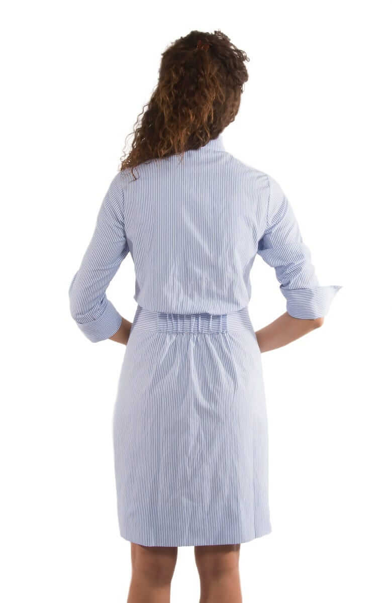 Wash & Wear Breezy Blouson Dress - Stripe