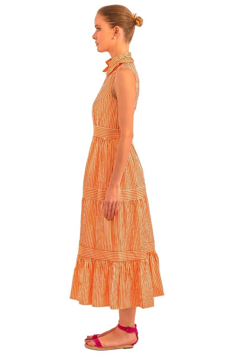 Wash & Wear Hope Midi/Maxi Dress Orange