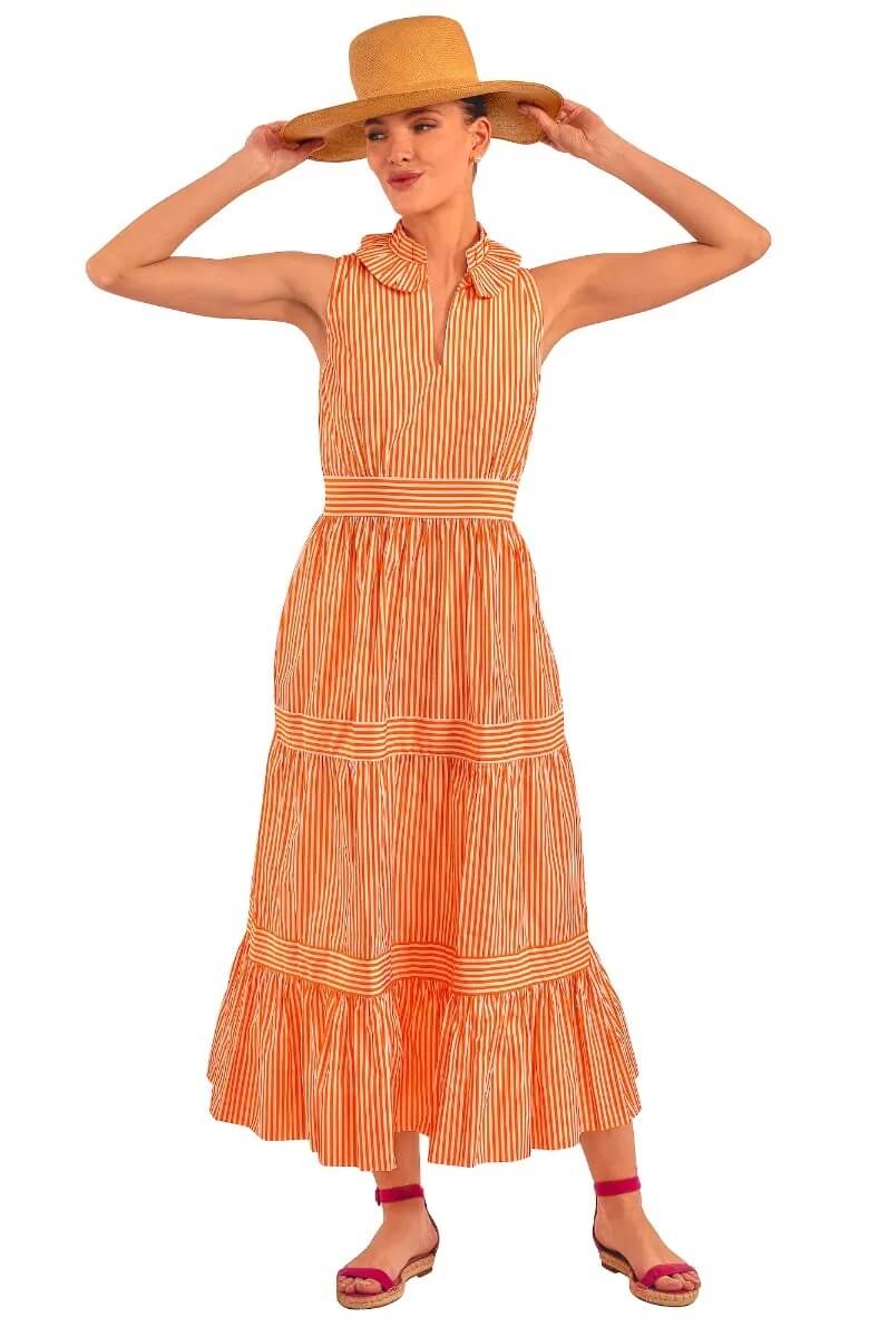 Wash & Wear Hope Midi/Maxi Dress Orange