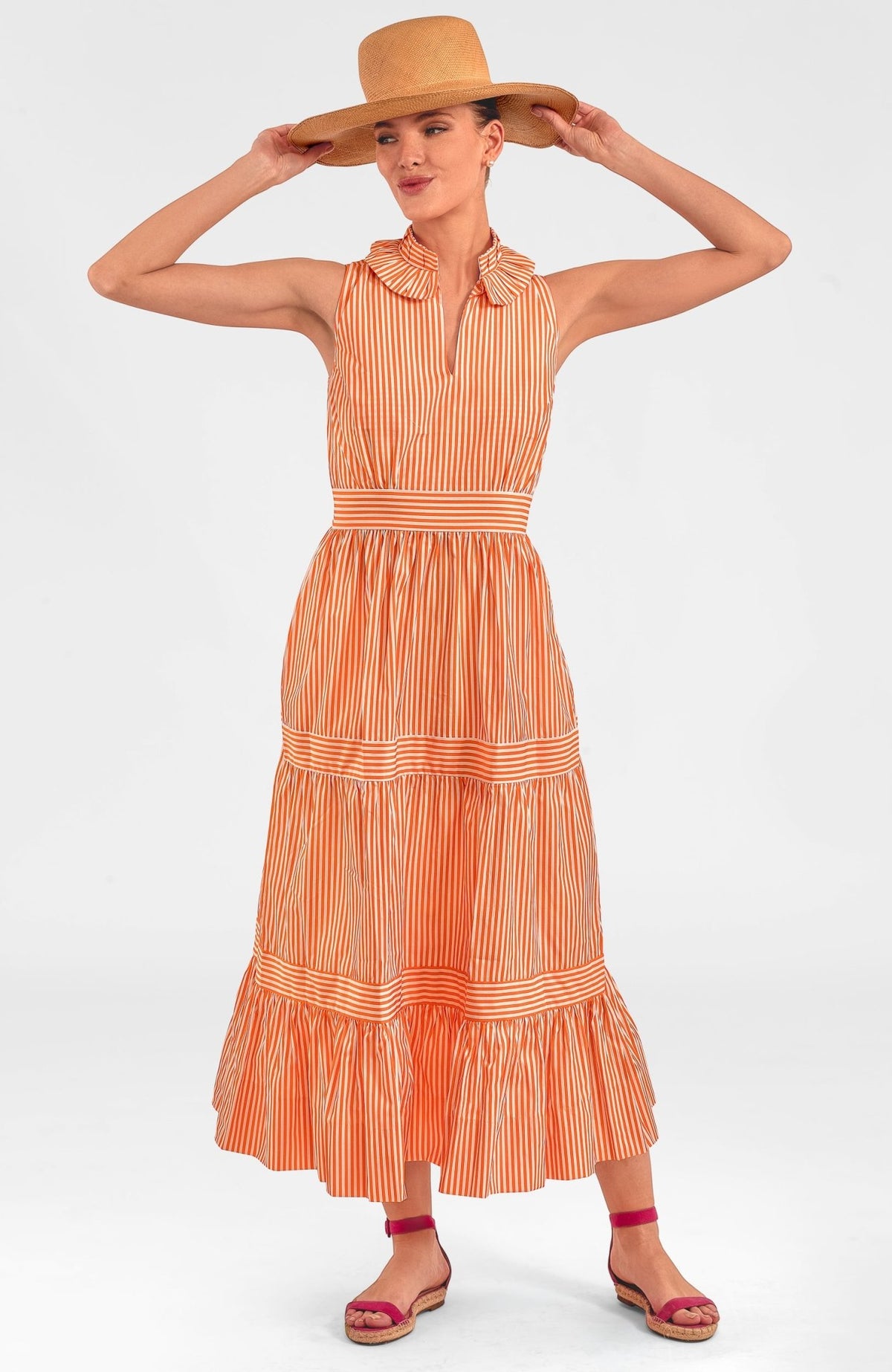 Wash & Wear Hope Midi/Maxi Dress Orange